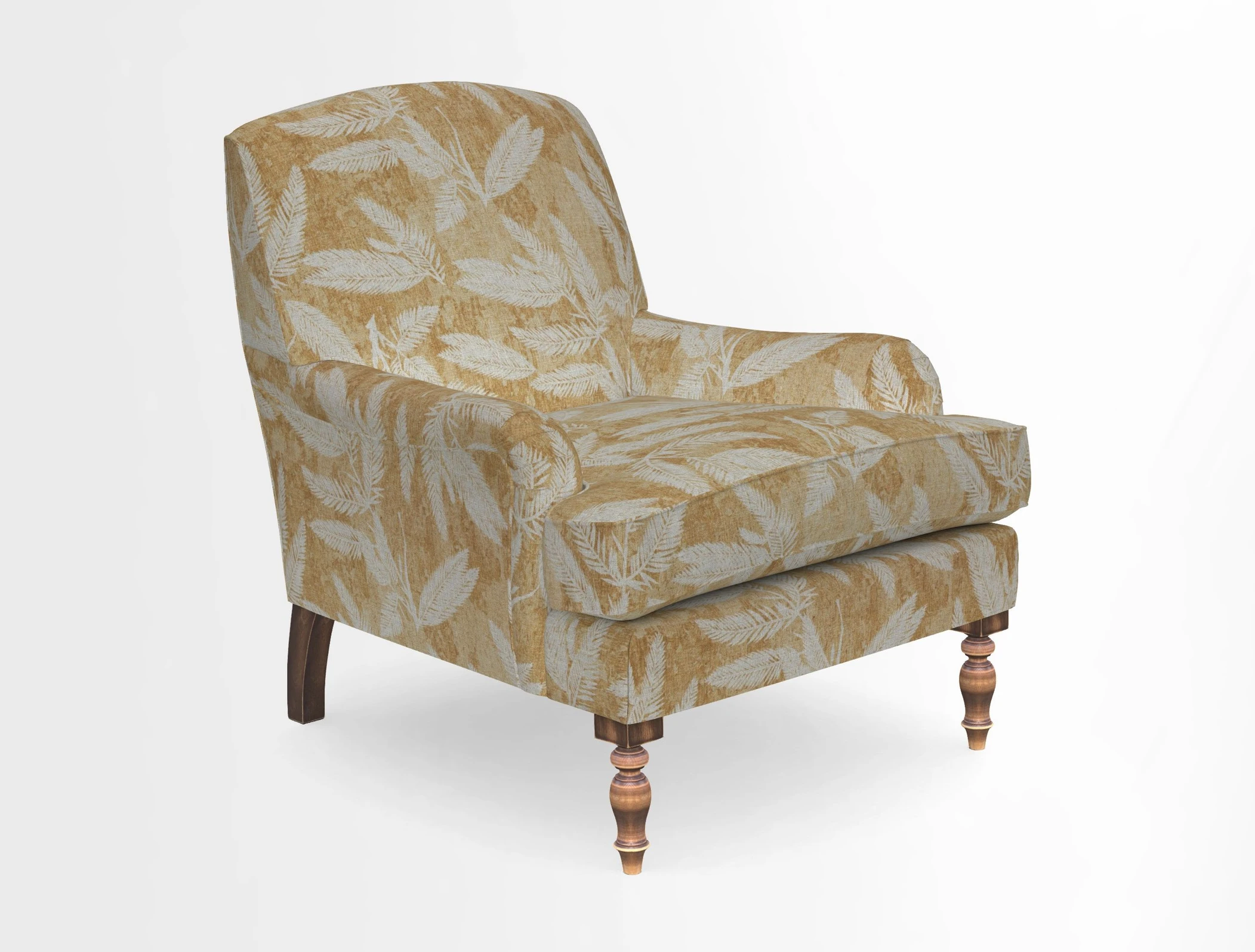 Lyndhurst Chair in V&A Threads of India Opulent-Velvets Lahore Dynasty Slate