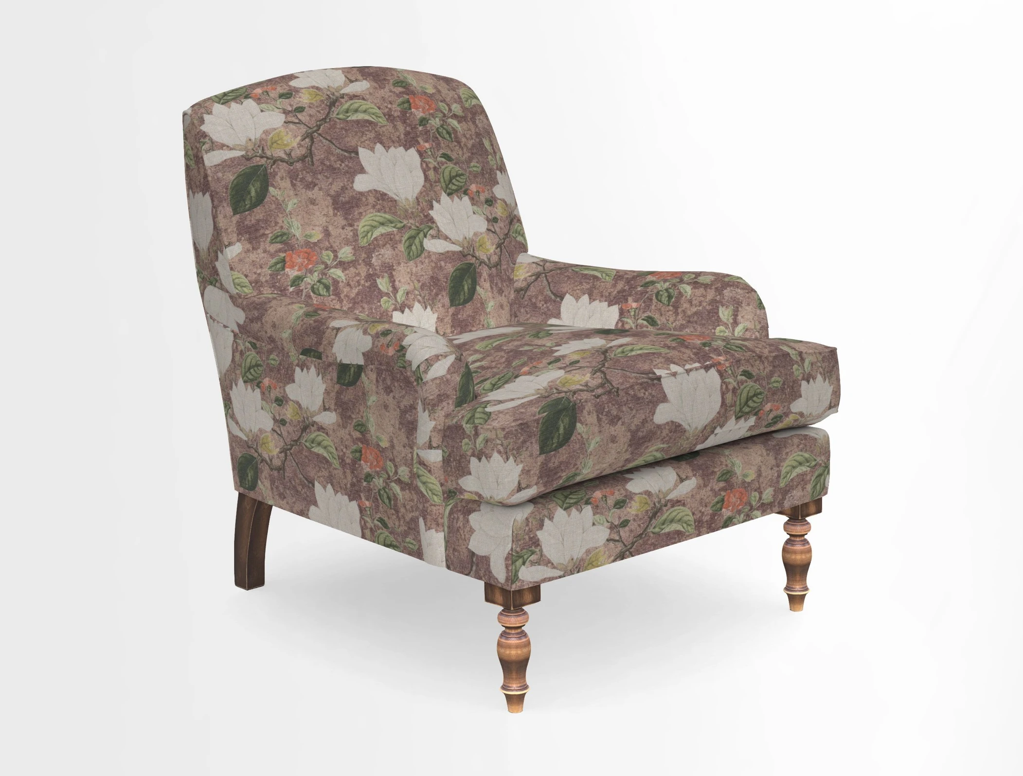 Lyndhurst Chair in V&A Threads of India Opulent-Velvets Lahore Dynasty Slate