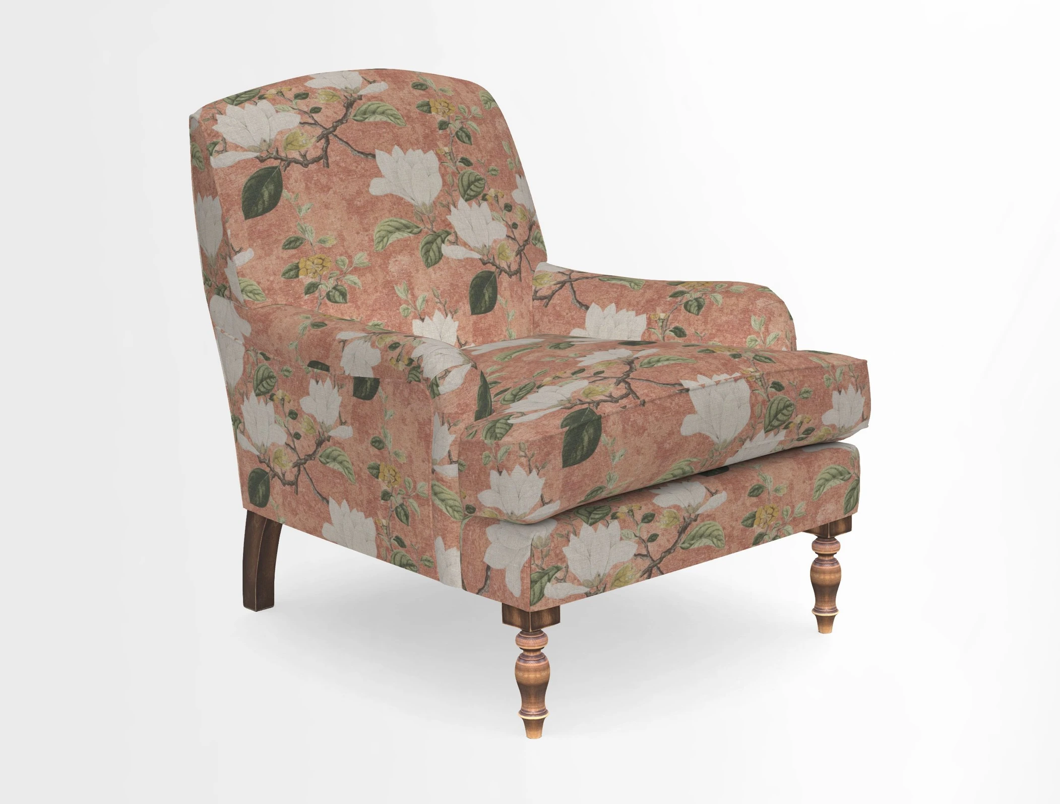 Lyndhurst Chair in V&A Threads of India Opulent-Velvets Lahore Dynasty Slate