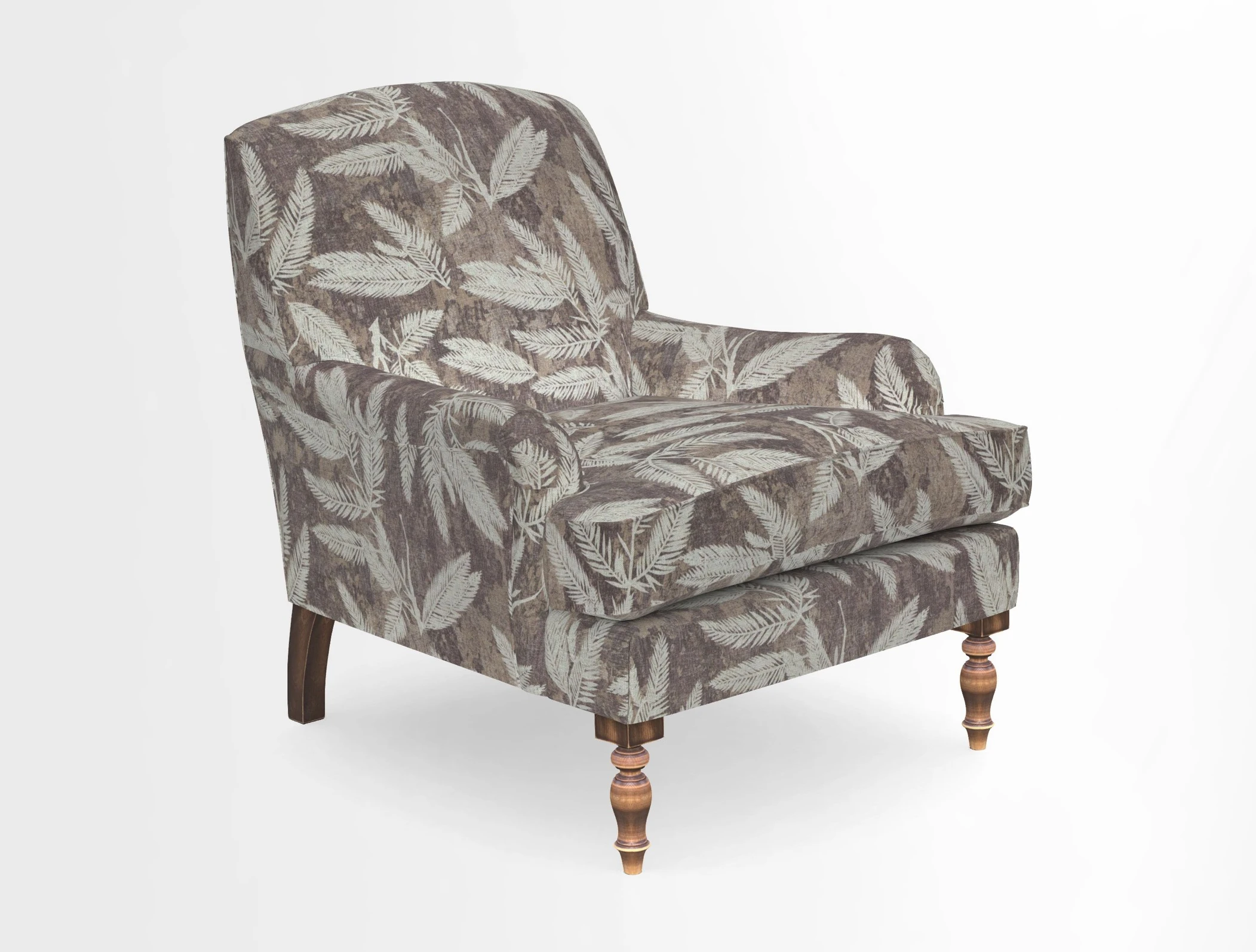Lyndhurst Chair in V&A Threads of India Opulent-Velvets Lahore Dynasty Slate