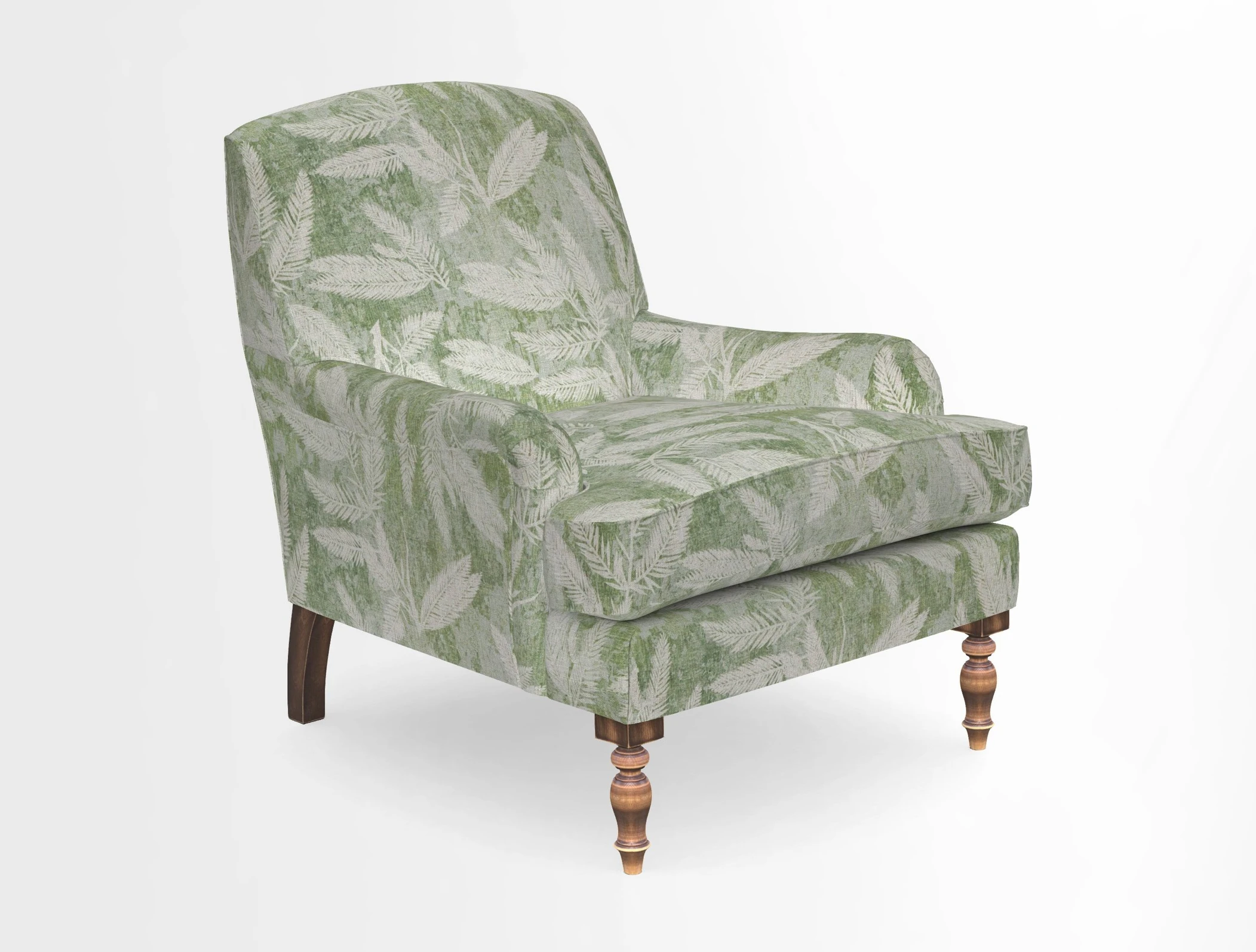 Lyndhurst Chair in V&A Threads of India Opulent-Velvets Lahore Dynasty Slate