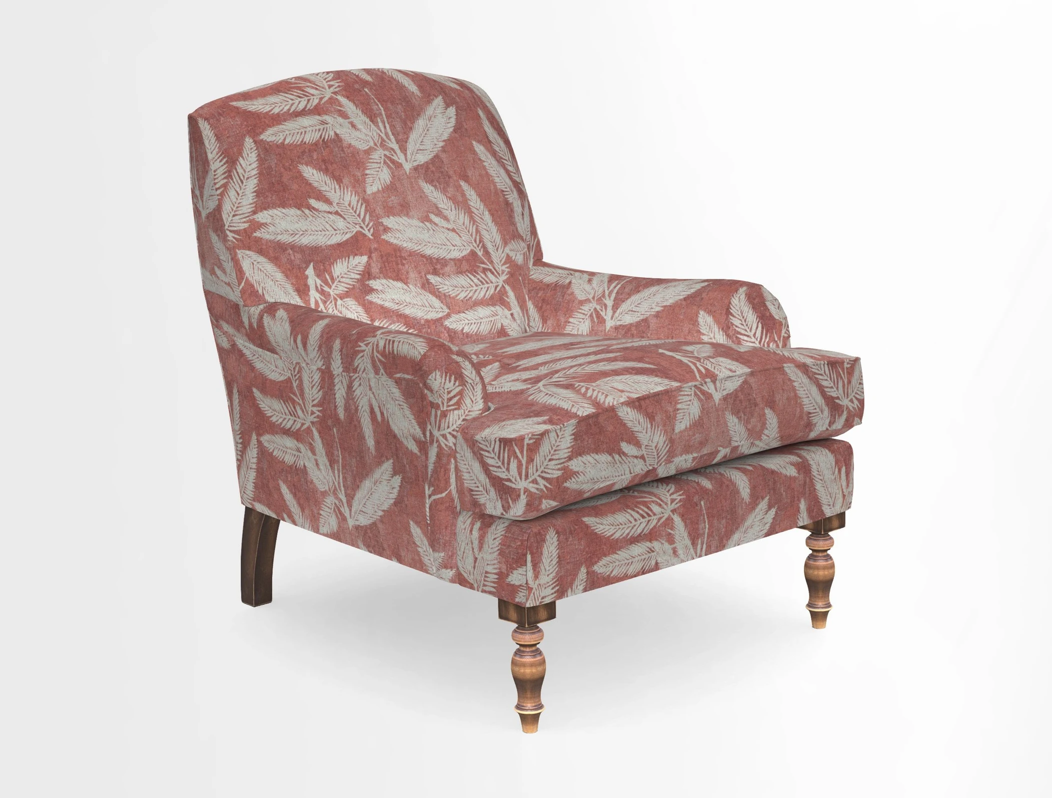 Lyndhurst Chair in V&A Threads of India Opulent-Velvets Lahore Dynasty Slate
