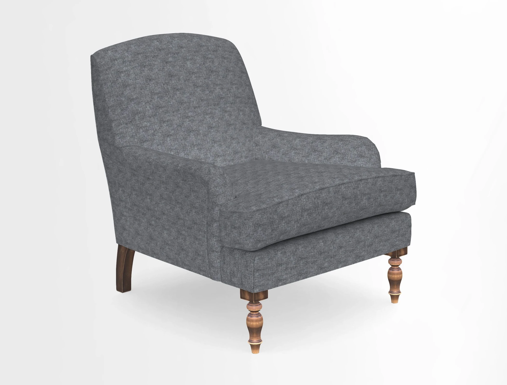 Lyndhurst Chair in V&A Threads of India Opulent-Velvets Lahore Dynasty Slate