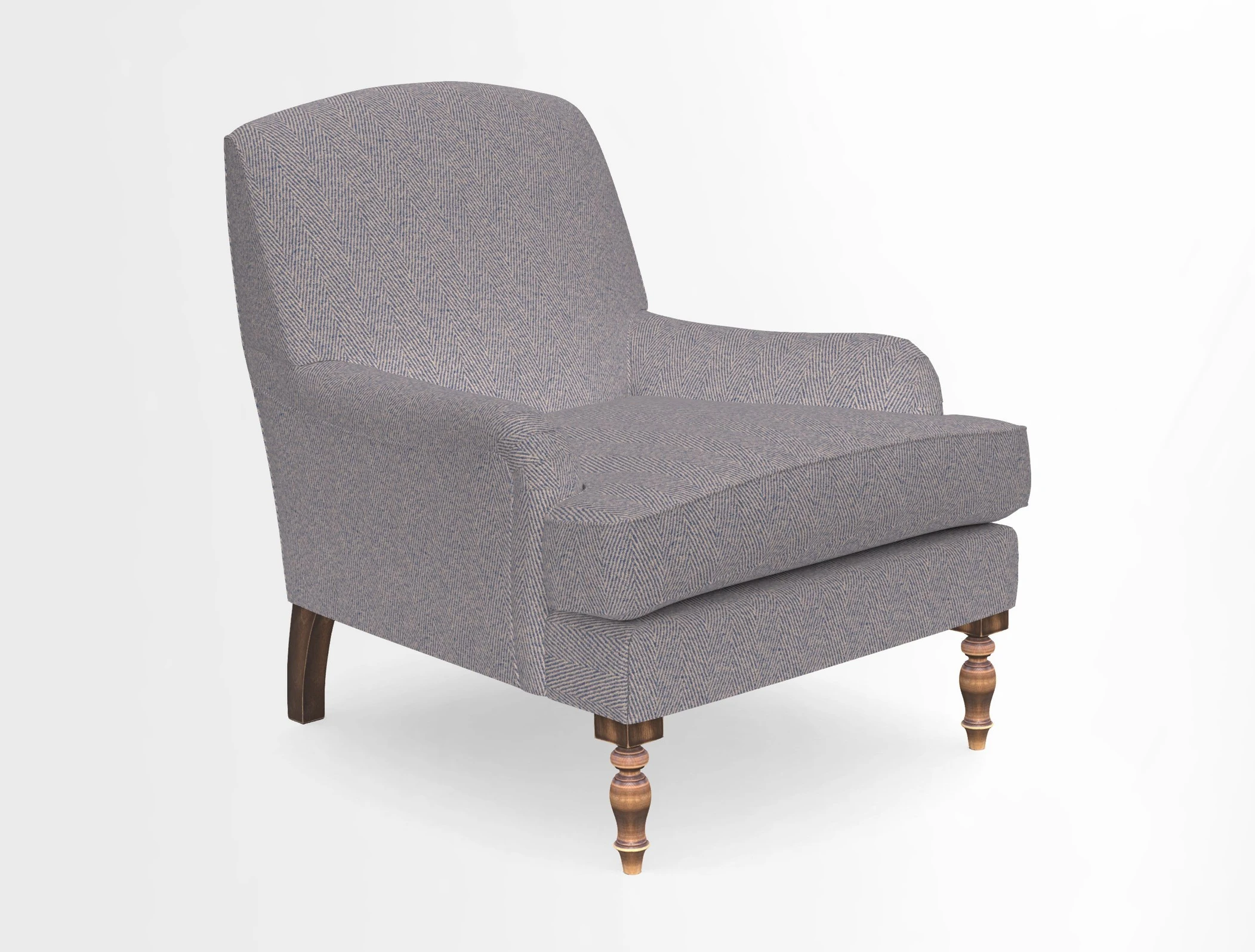Lyndhurst Chair in V&A Threads of India Opulent-Velvets Lahore Dynasty Slate