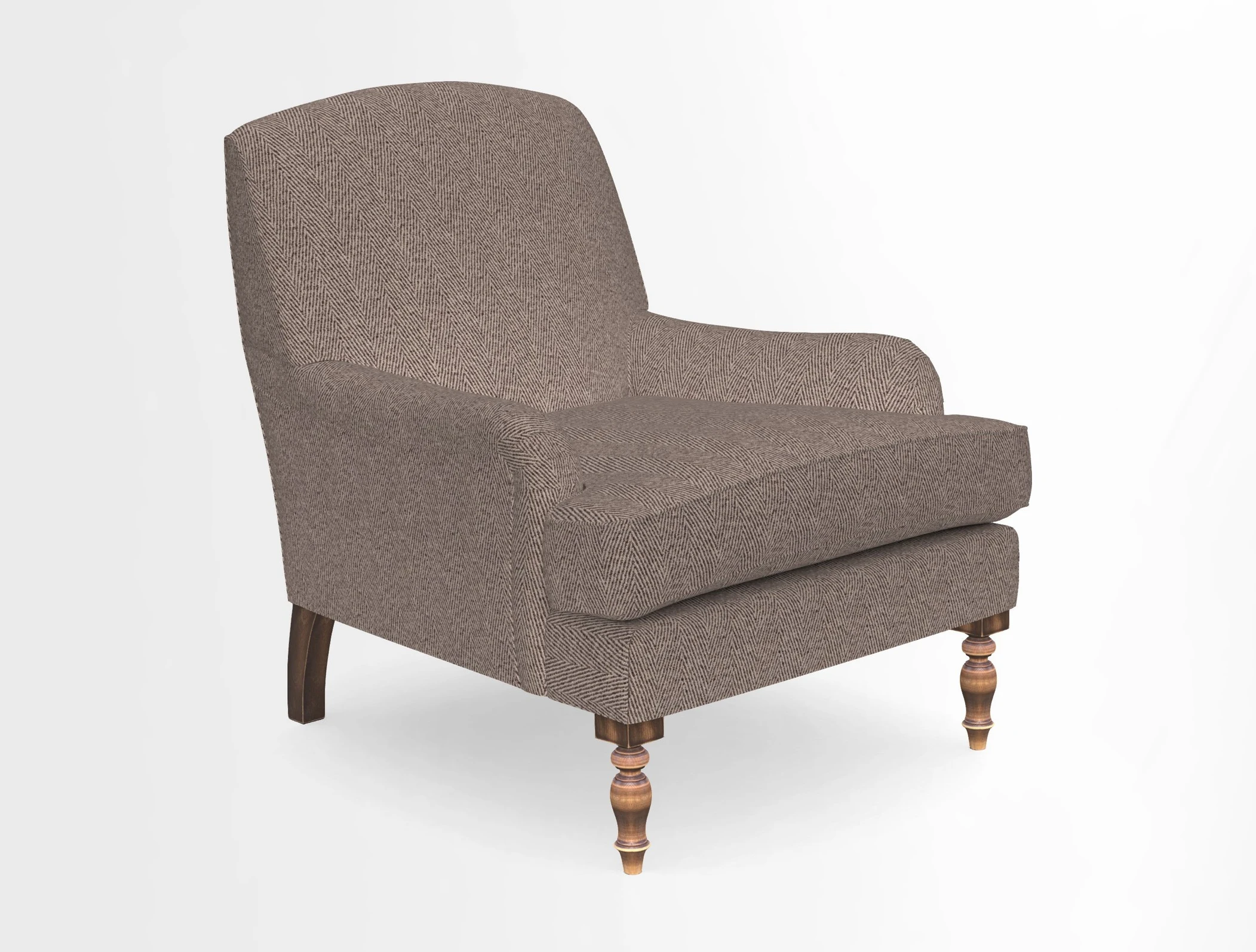 Lyndhurst Chair in V&A Threads of India Opulent-Velvets Lahore Dynasty Slate