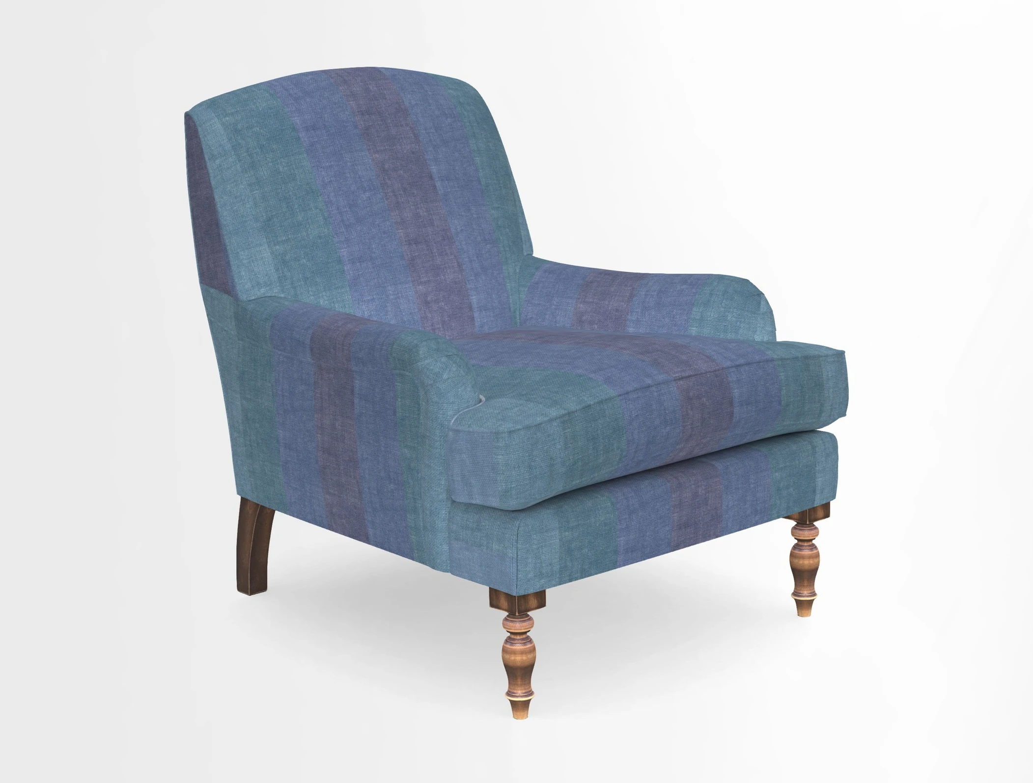 Lyndhurst Chair in V&A Threads of India Opulent-Velvets Lahore Dynasty Slate