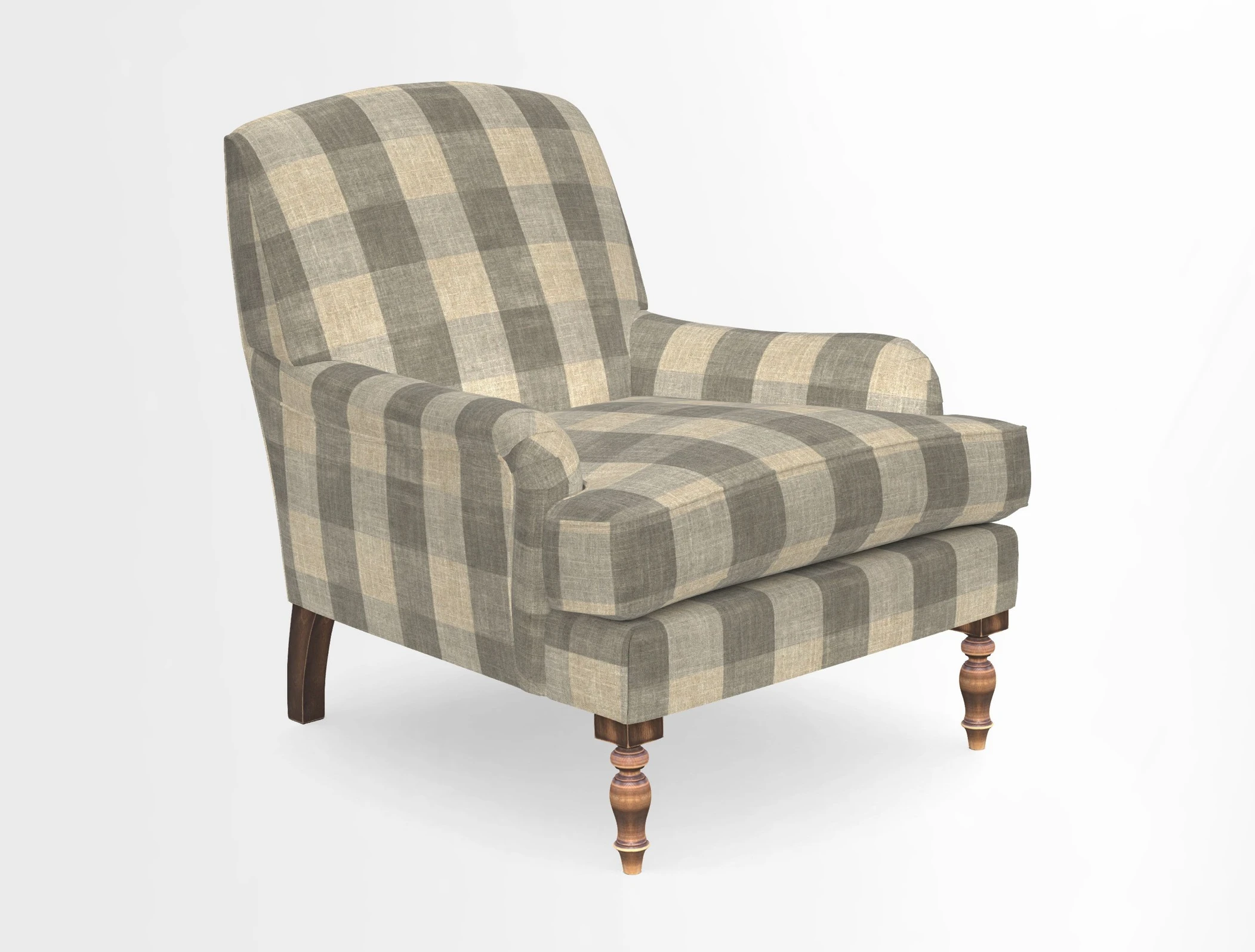 Lyndhurst Chair in V&A Threads of India Opulent-Velvets Lahore Dynasty Slate