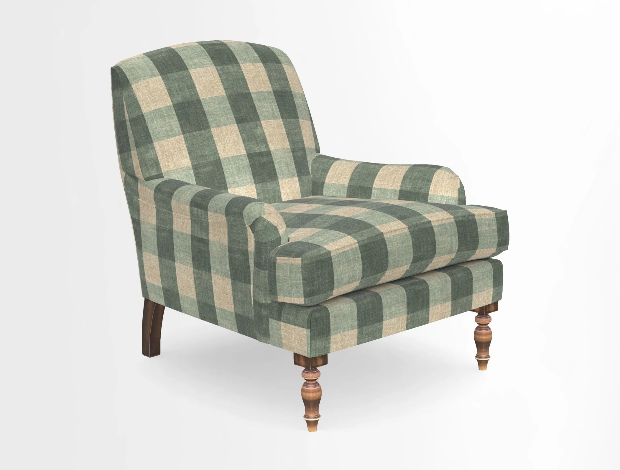Lyndhurst Chair in V&A Threads of India Opulent-Velvets Lahore Dynasty Slate