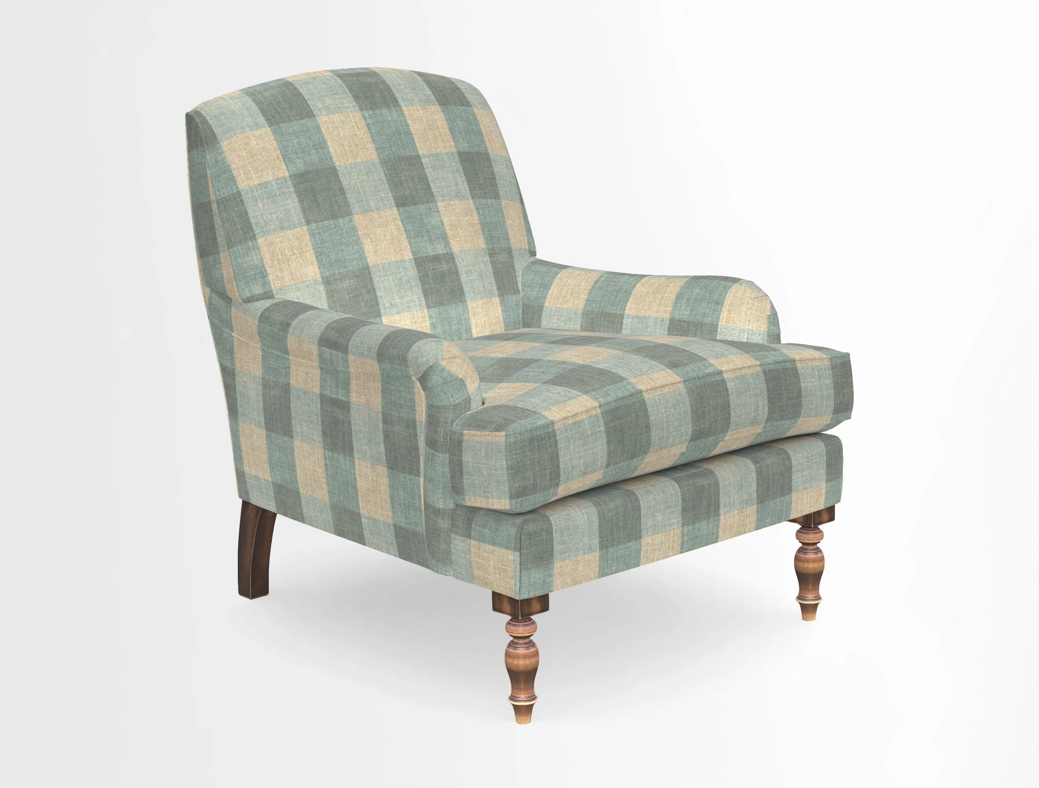 Lyndhurst Chair in V&A Threads of India Opulent-Velvets Lahore Dynasty Slate