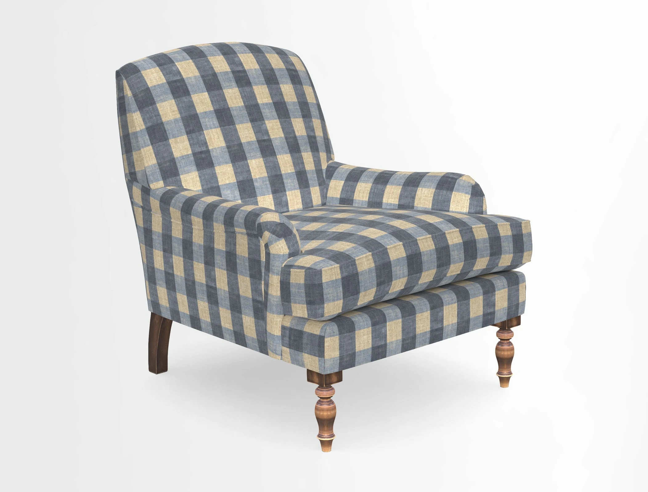 Lyndhurst Chair in V&A Threads of India Opulent-Velvets Lahore Dynasty Slate