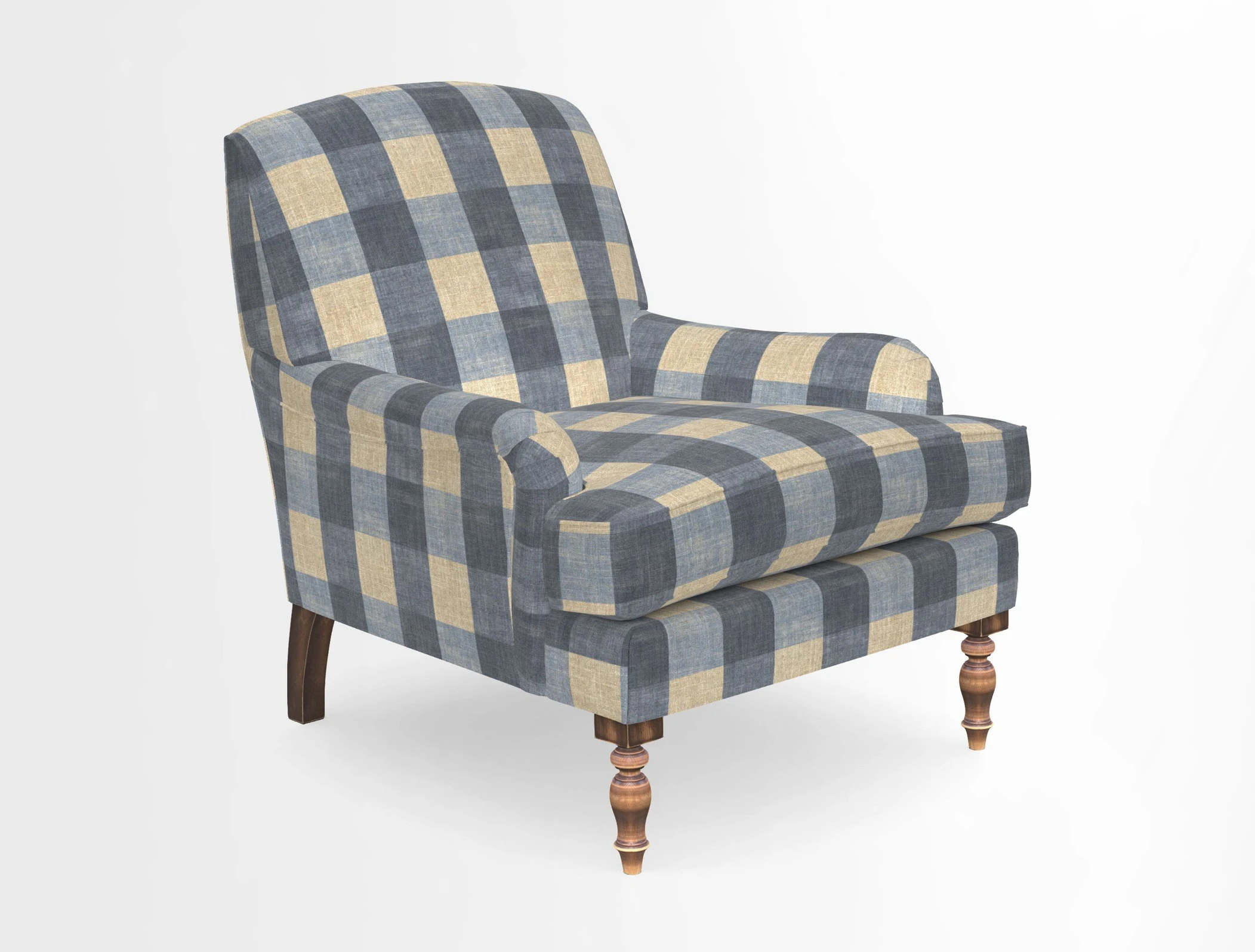 Lyndhurst Chair in V&A Threads of India Opulent-Velvets Lahore Dynasty Slate