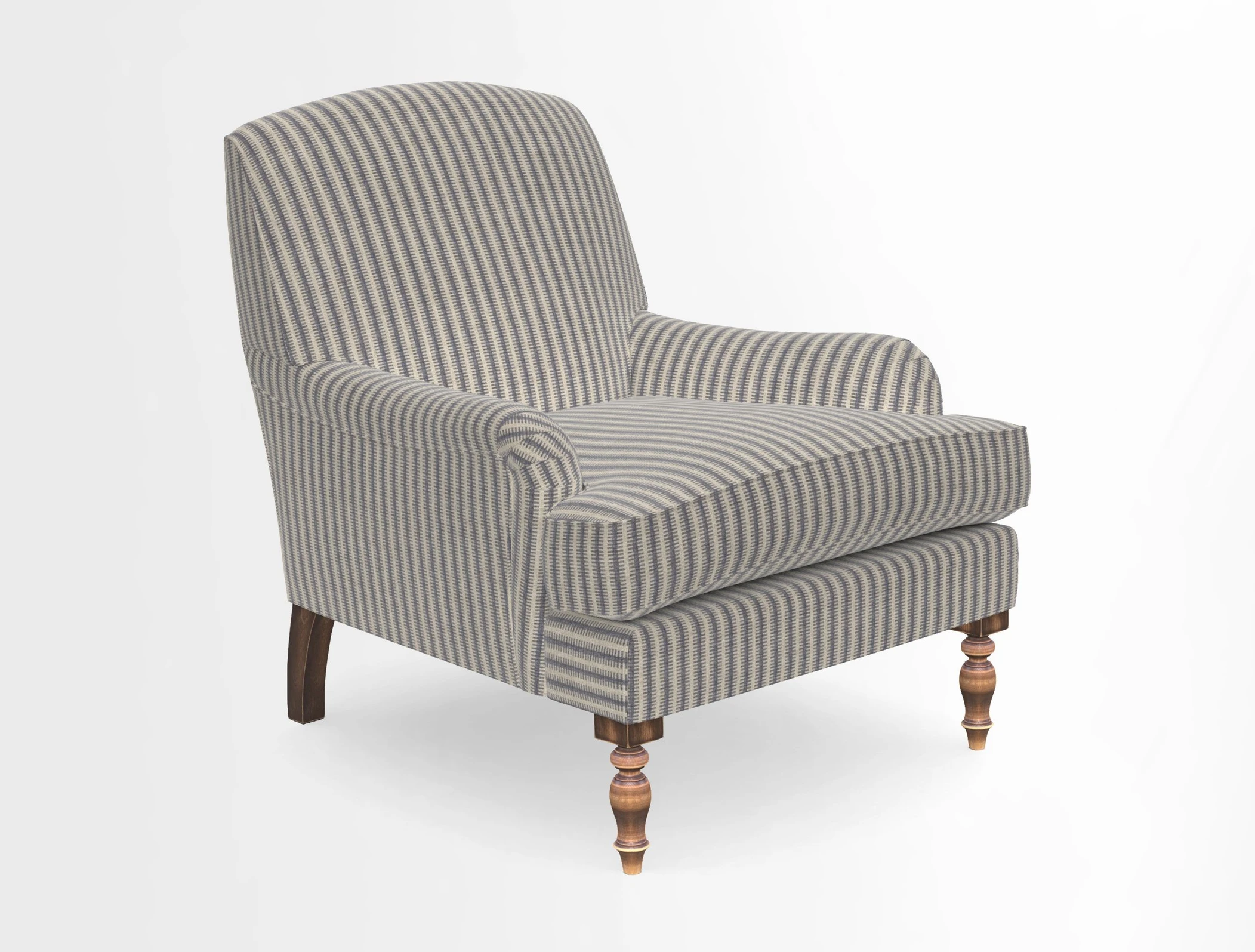 Lyndhurst Chair in V&A Threads of India Opulent-Velvets Lahore Dynasty Slate