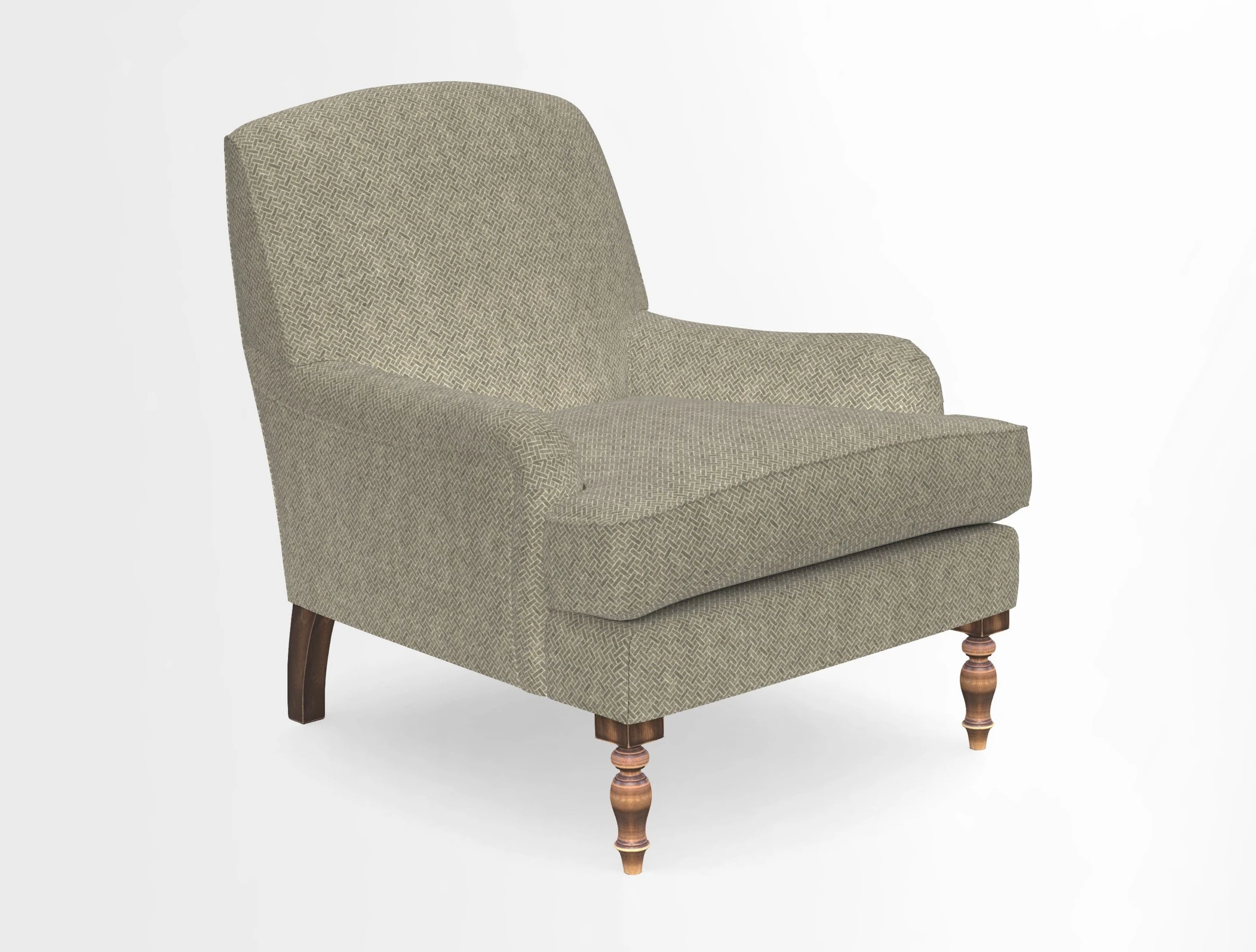 Lyndhurst Chair in V&A Threads of India Opulent-Velvets Lahore Dynasty Slate