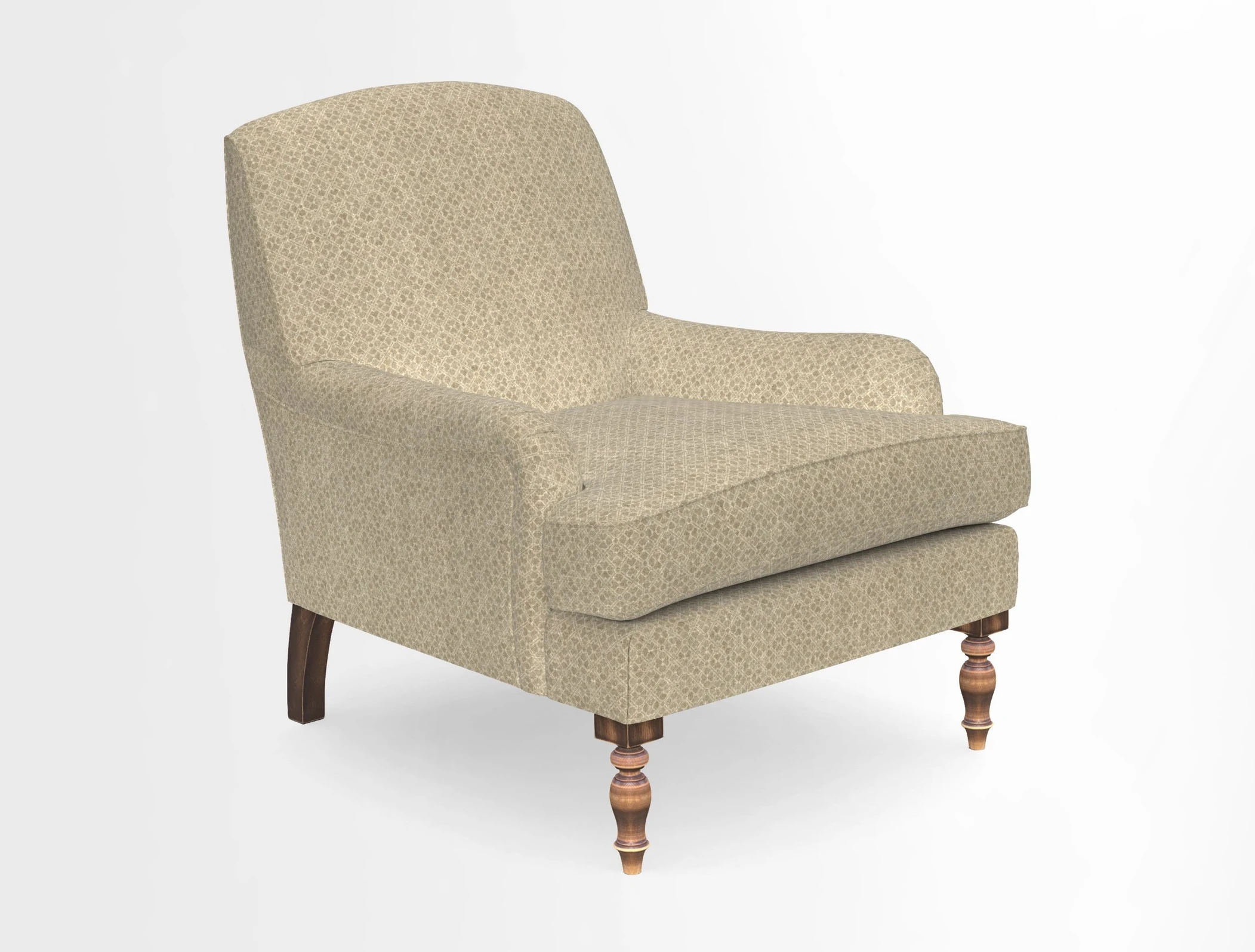 Lyndhurst Chair in V&A Threads of India Opulent-Velvets Lahore Dynasty Slate