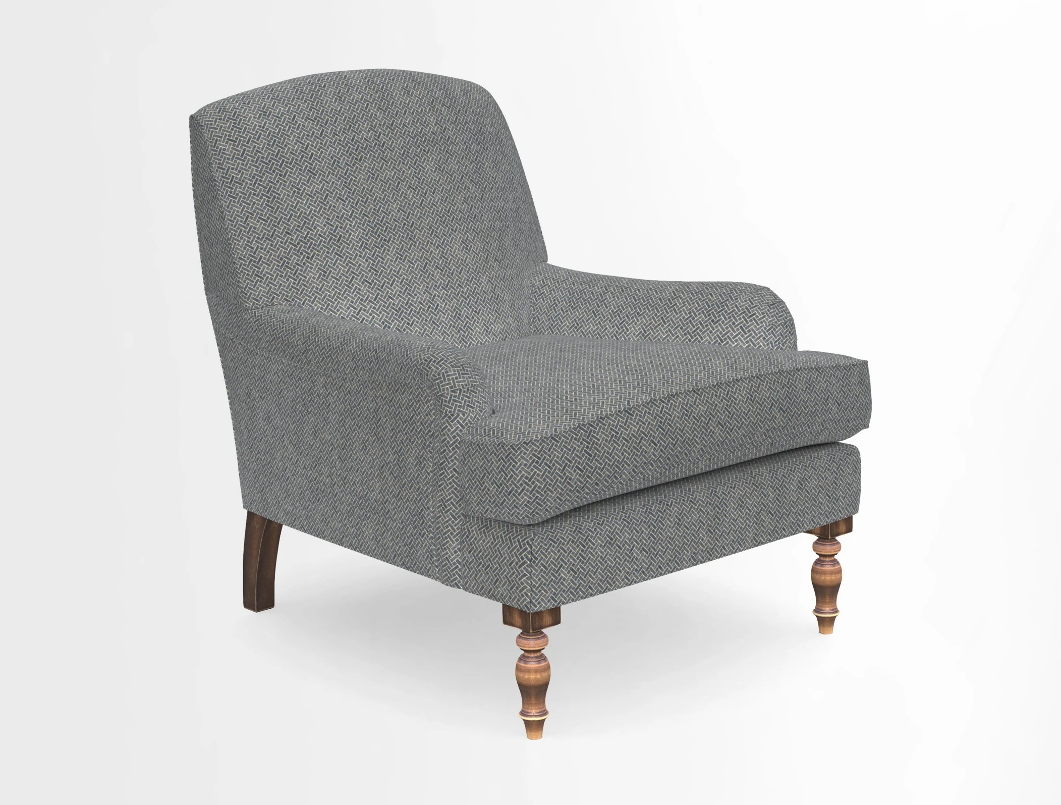 Lyndhurst Chair in V&A Threads of India Opulent-Velvets Lahore Dynasty Slate