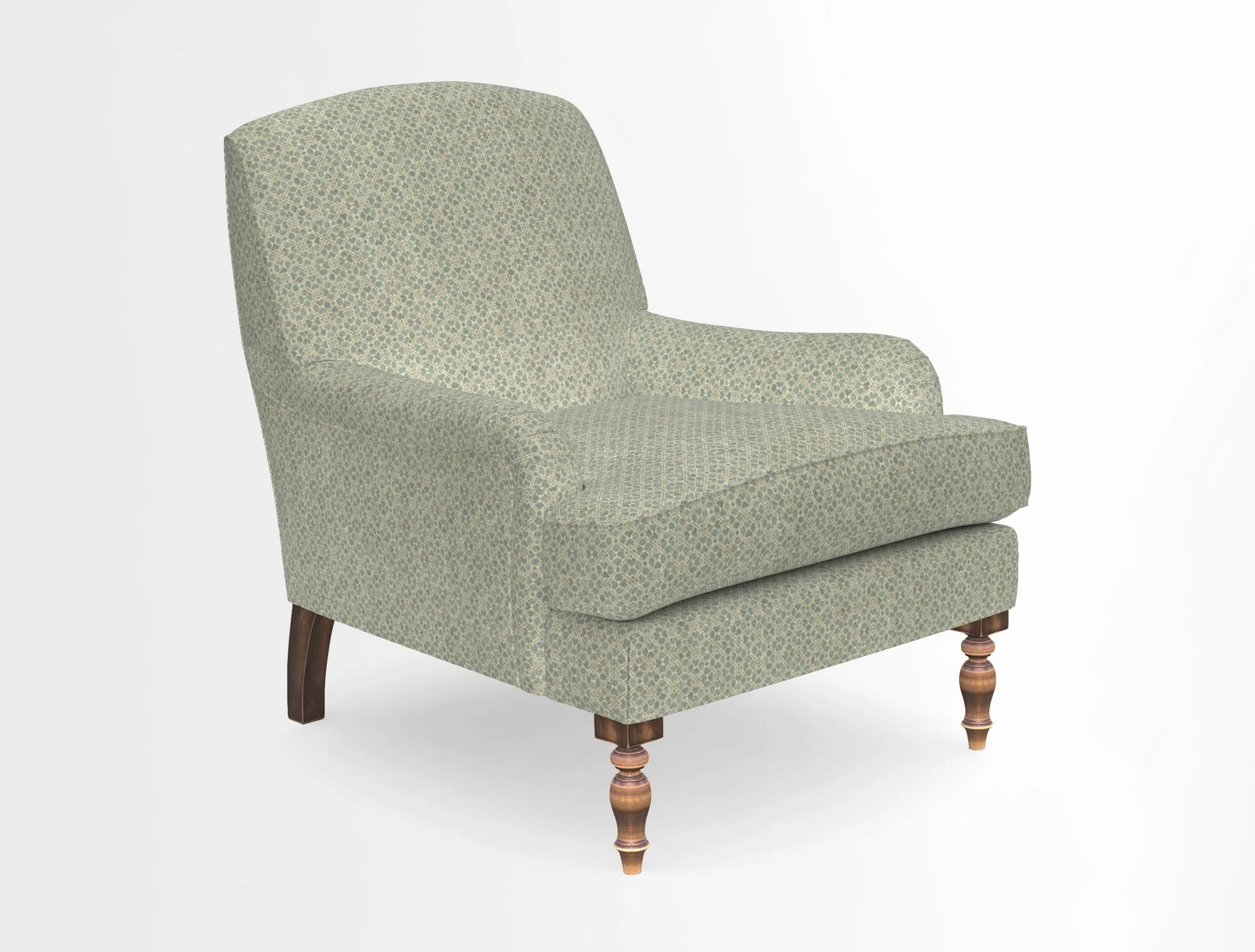 Lyndhurst Chair in V&A Threads of India Opulent-Velvets Lahore Dynasty Slate