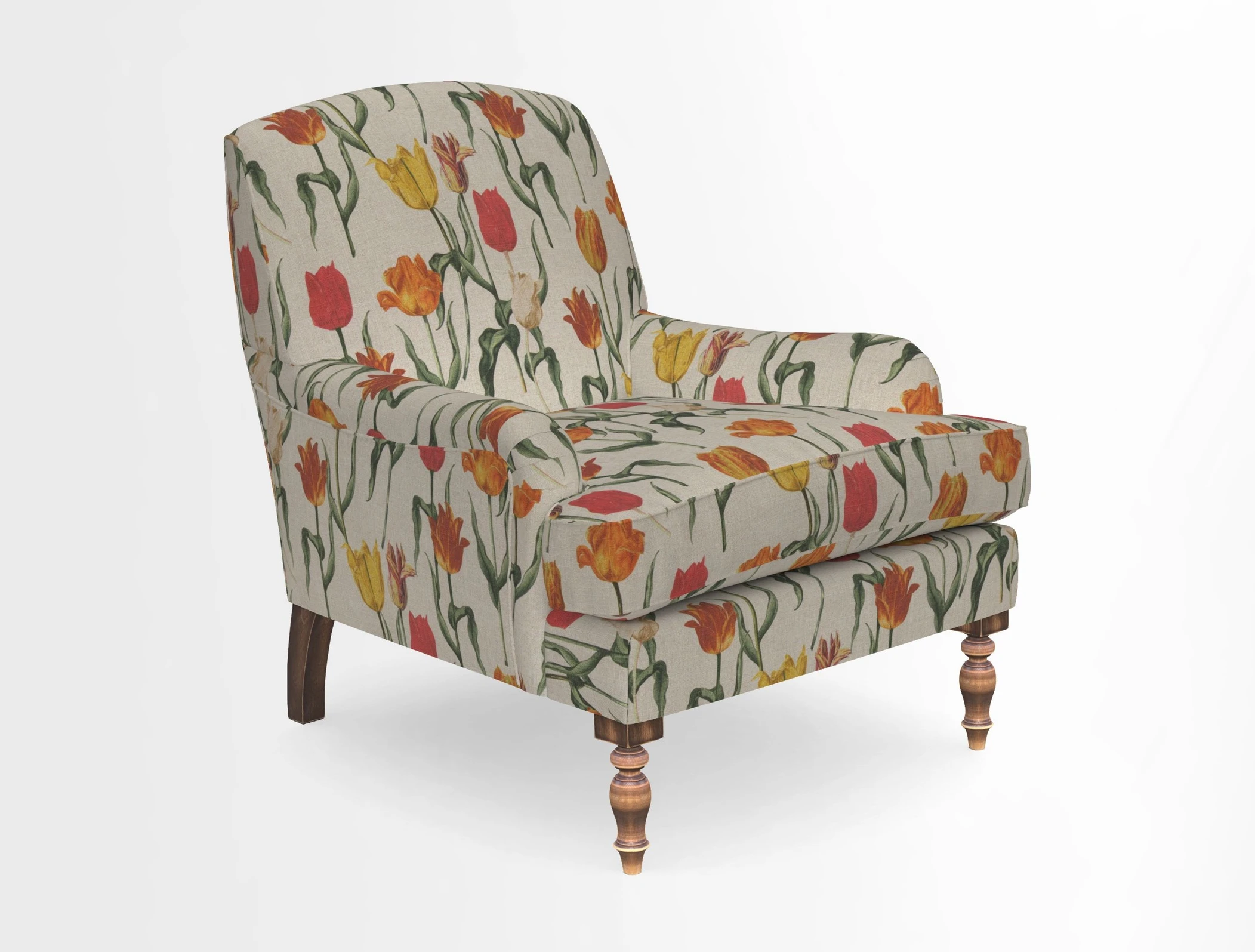 Lyndhurst Chair in V&A Threads of India Opulent-Velvets Lahore Dynasty Slate