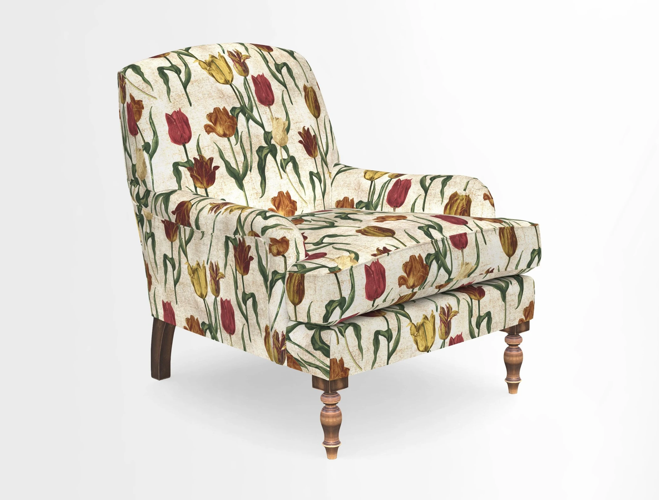 Lyndhurst Chair in V&A Threads of India Opulent-Velvets Lahore Dynasty Slate