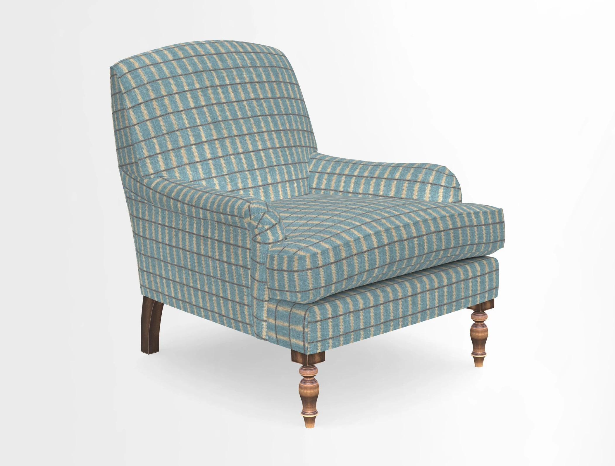 Lyndhurst Chair in V&A Threads of India Opulent-Velvets Lahore Dynasty Slate