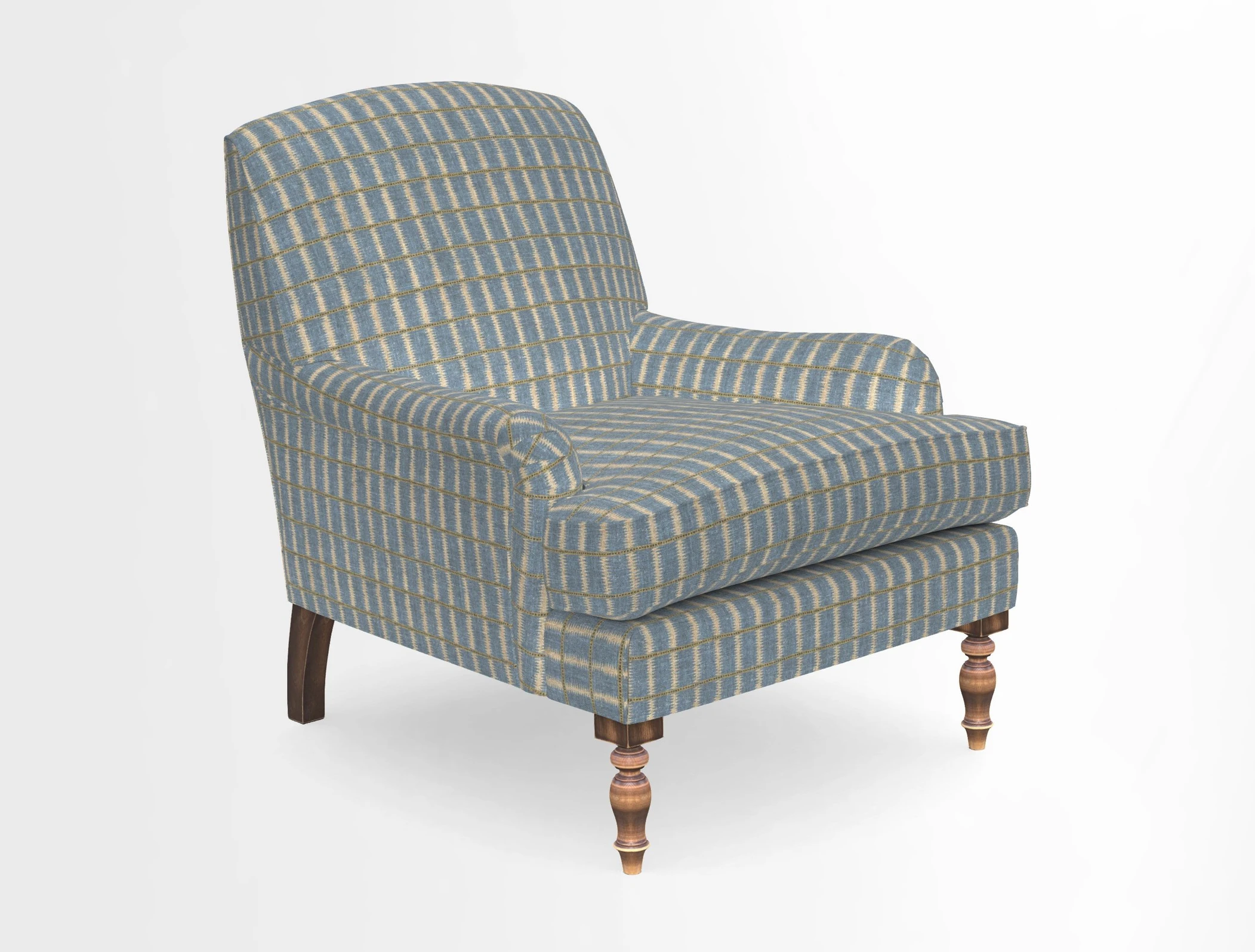 Lyndhurst Chair in V&A Threads of India Opulent-Velvets Lahore Dynasty Slate