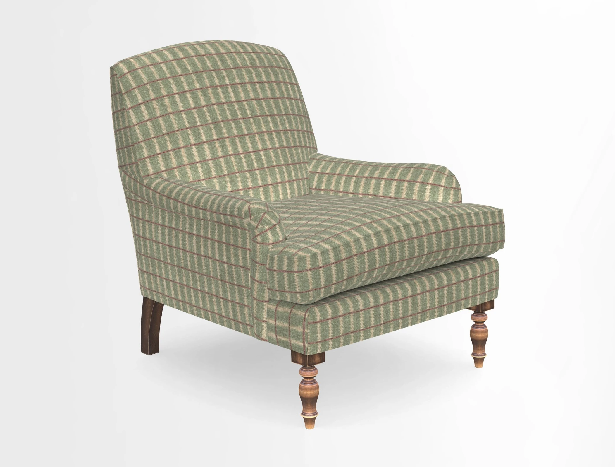 Lyndhurst Chair in V&A Threads of India Opulent-Velvets Lahore Dynasty Slate
