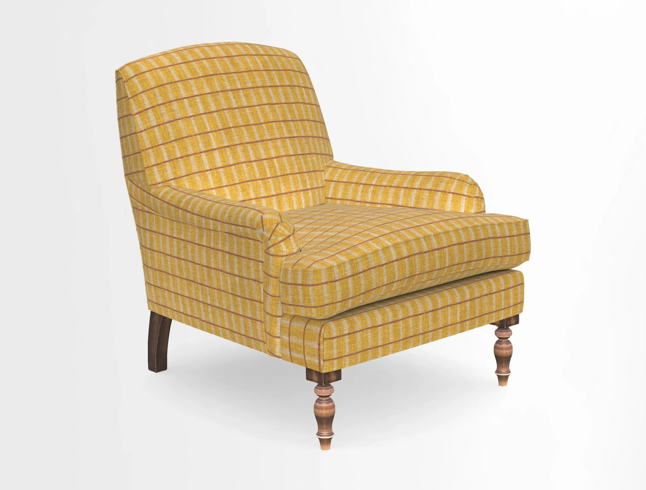 Lyndhurst Chair in V&A Threads of India Opulent-Velvets Lahore Dynasty Slate