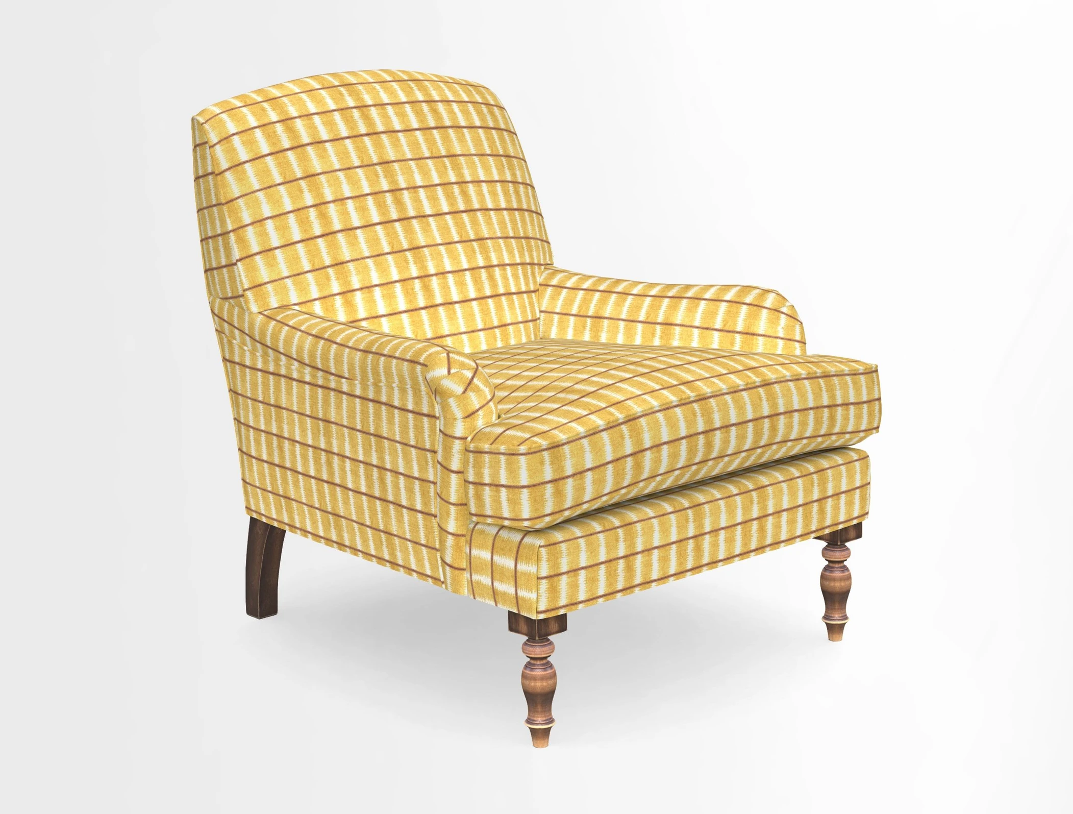 Lyndhurst Chair in V&A Threads of India Opulent-Velvets Lahore Dynasty Slate
