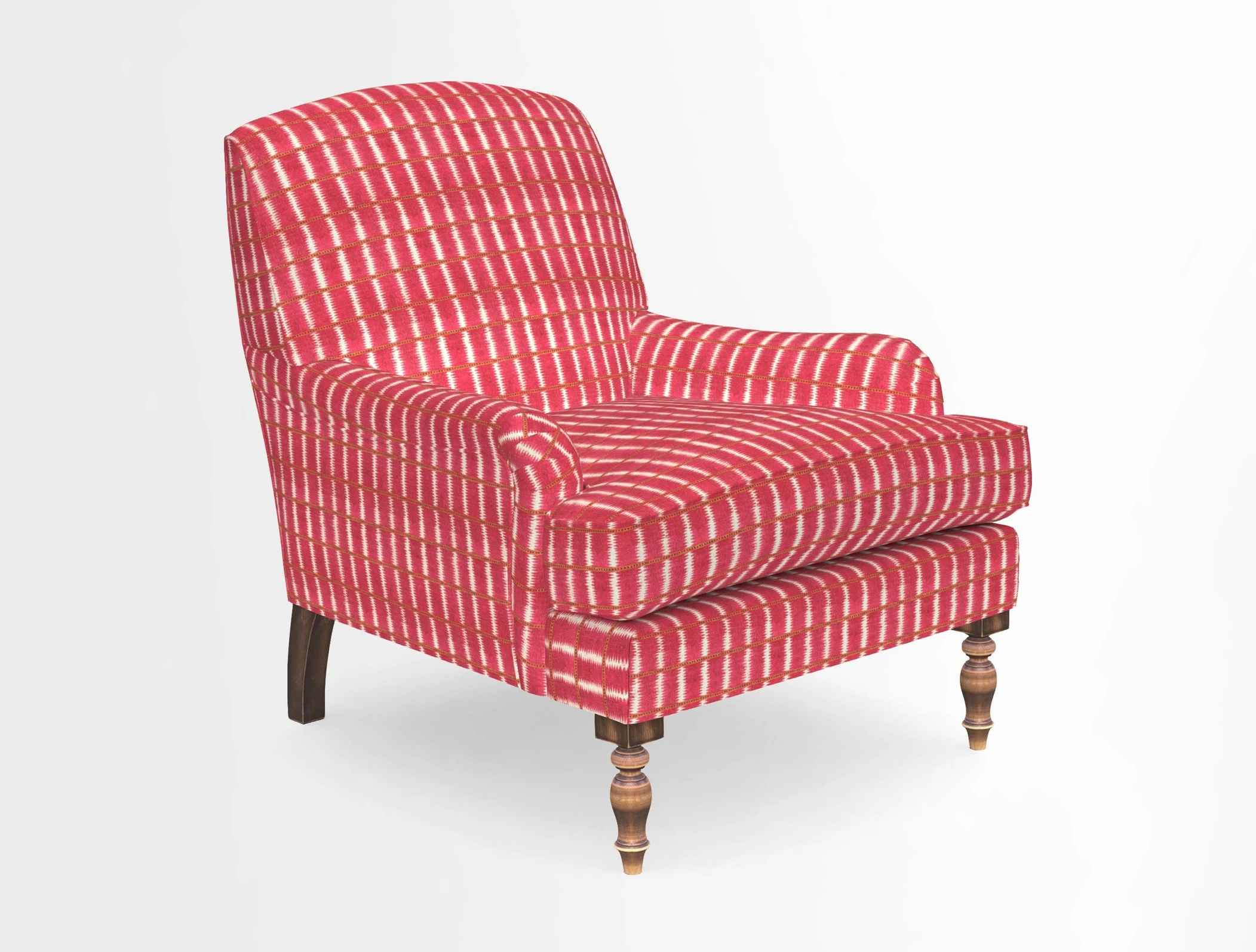 Lyndhurst Chair in V&A Threads of India Opulent-Velvets Lahore Dynasty Slate