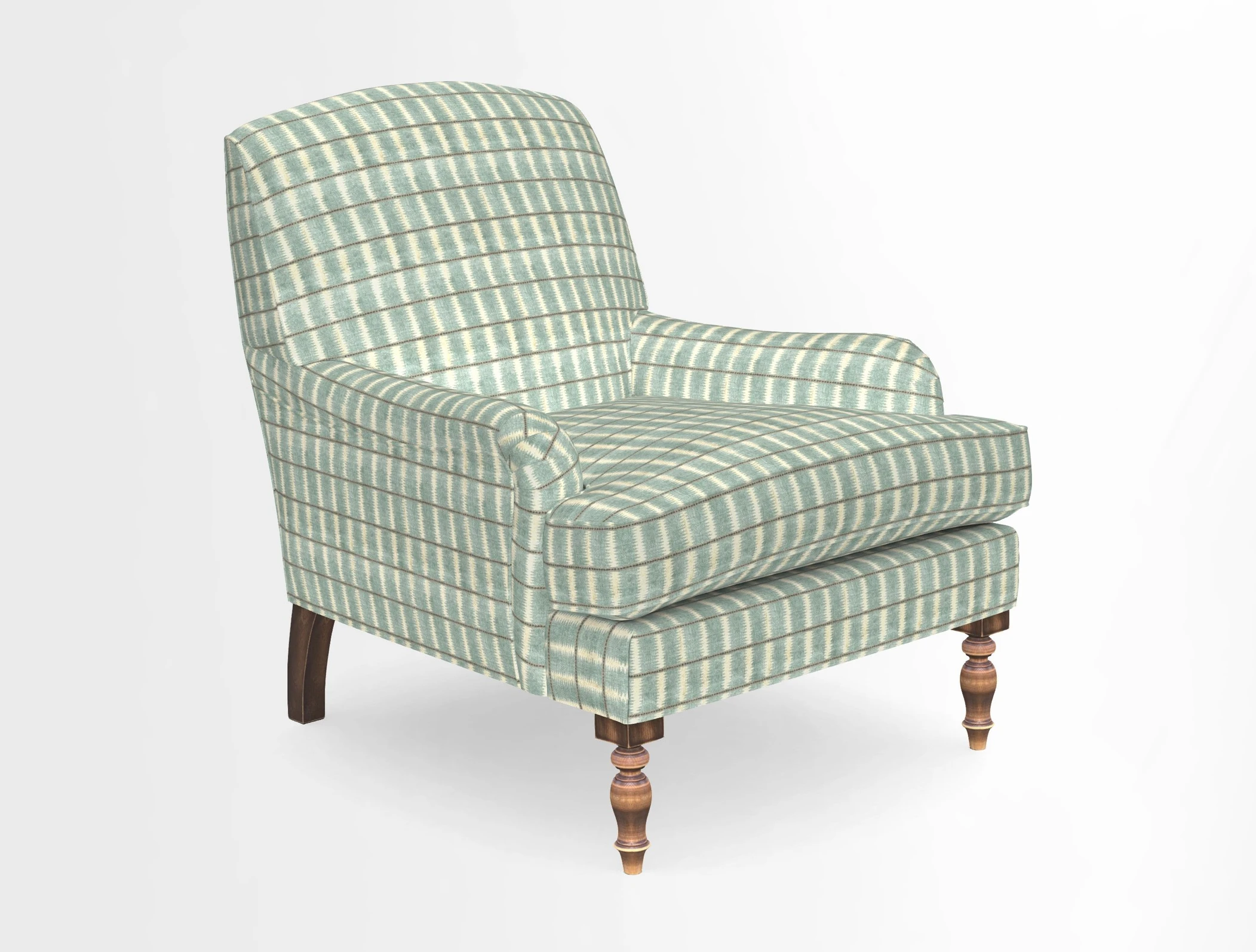 Lyndhurst Chair in V&A Threads of India Opulent-Velvets Lahore Dynasty Slate