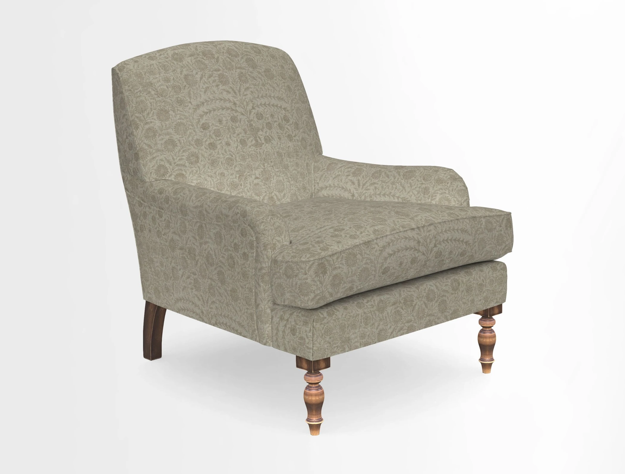 Lyndhurst Chair in V&A Threads of India Opulent-Velvets Lahore Dynasty Slate