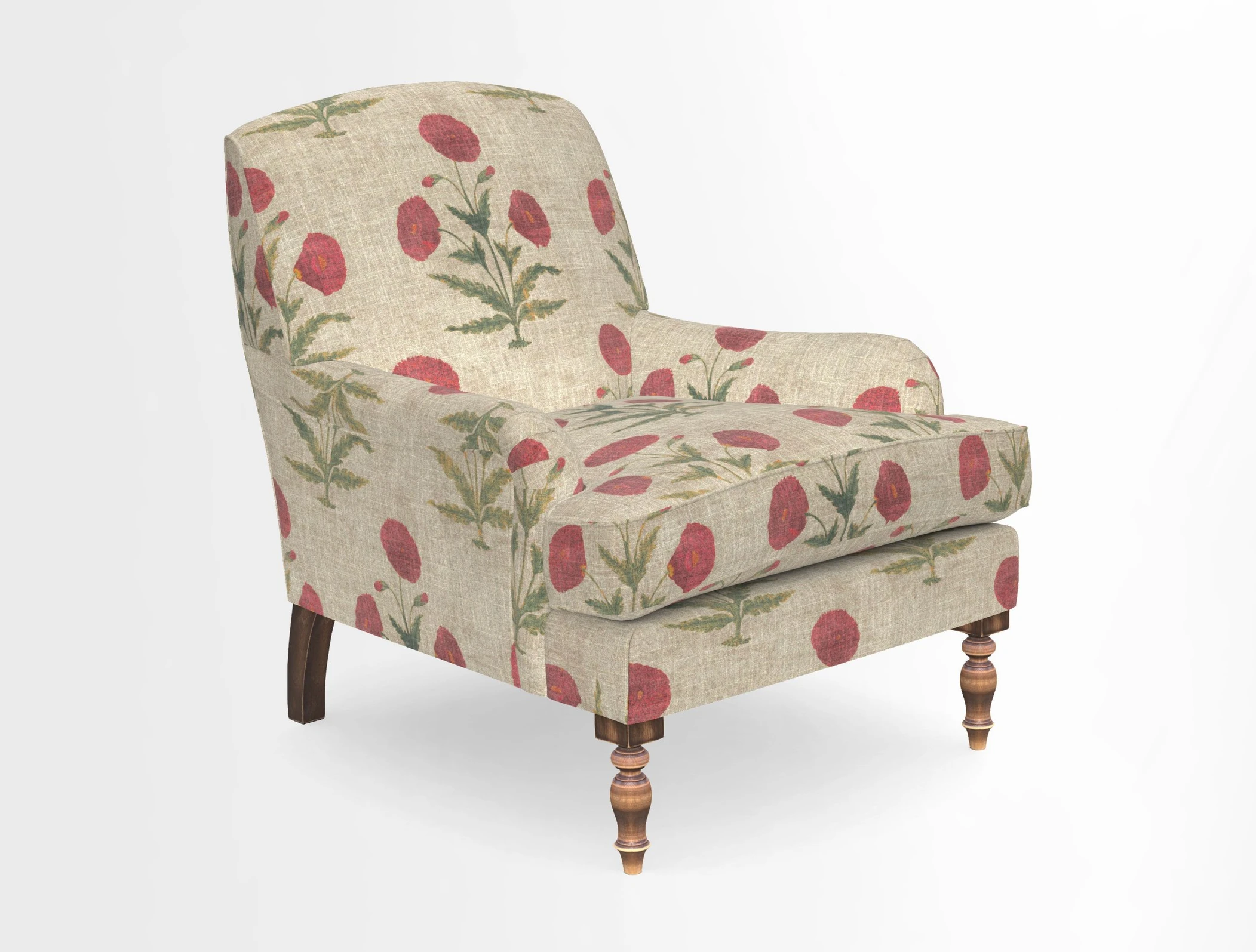 Lyndhurst Chair in V&A Threads of India Opulent-Velvets Lahore Dynasty Slate