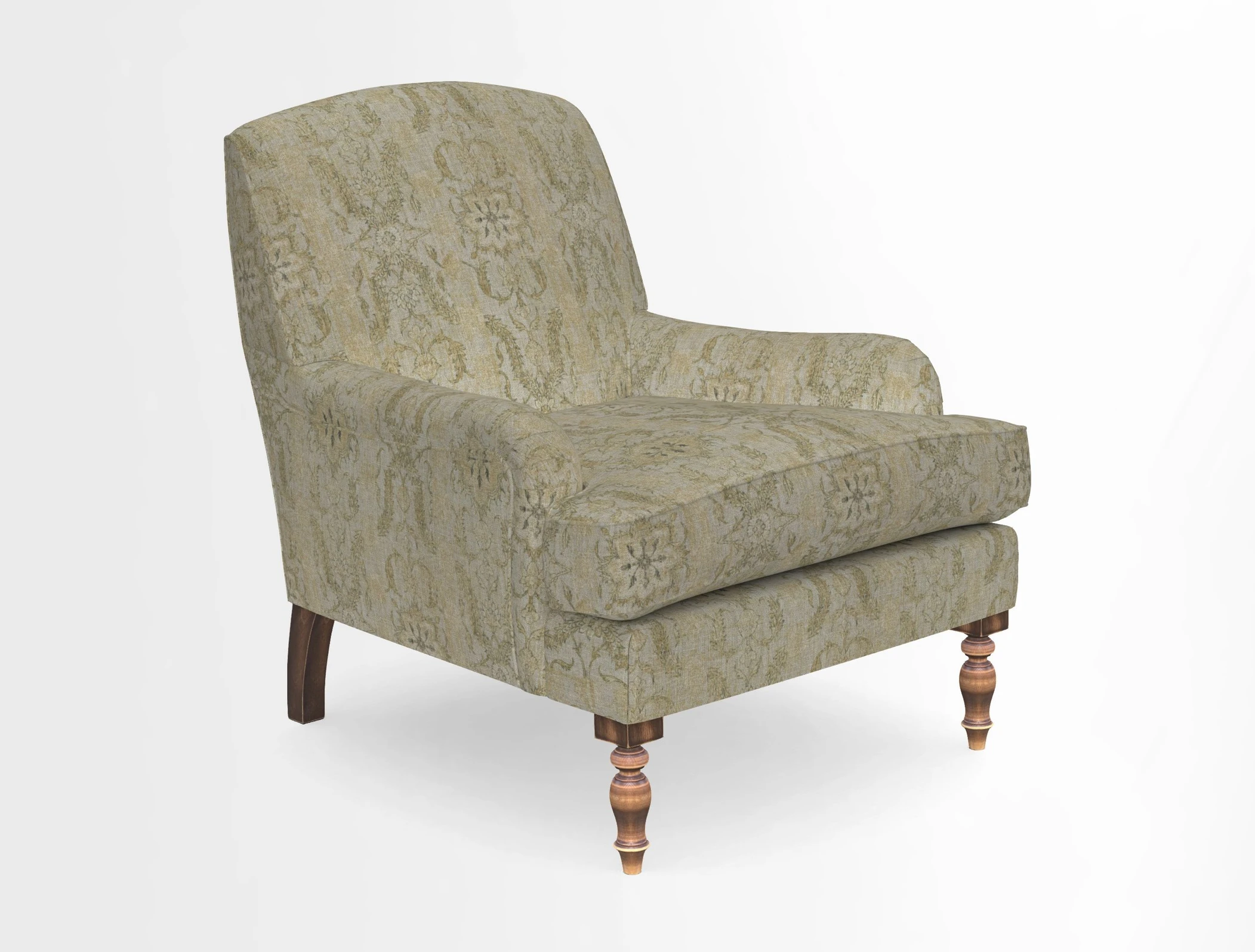 Lyndhurst Chair in V&A Threads of India Opulent-Velvets Lahore Dynasty Slate