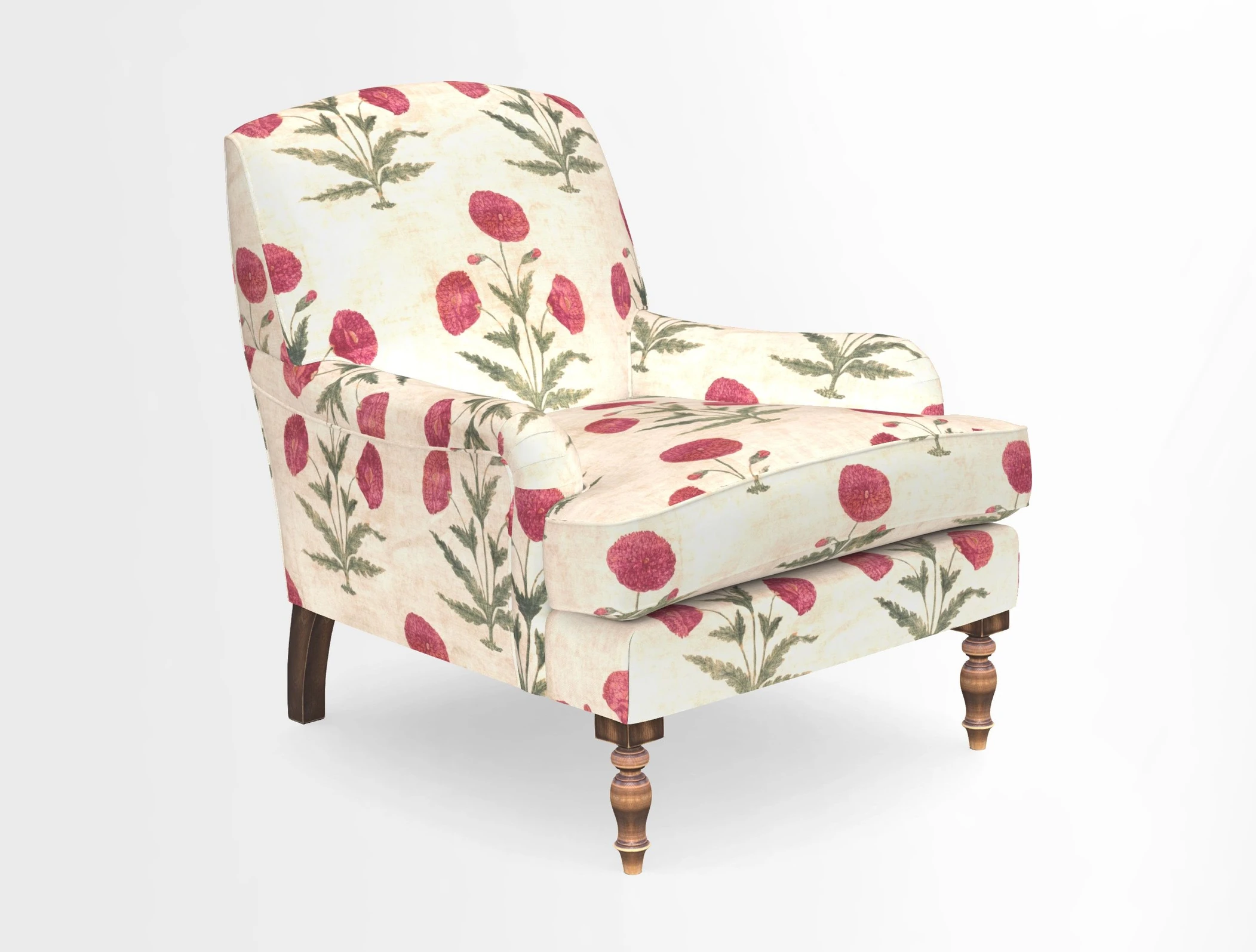 Lyndhurst Chair in V&A Threads of India Opulent-Velvets Lahore Dynasty Slate
