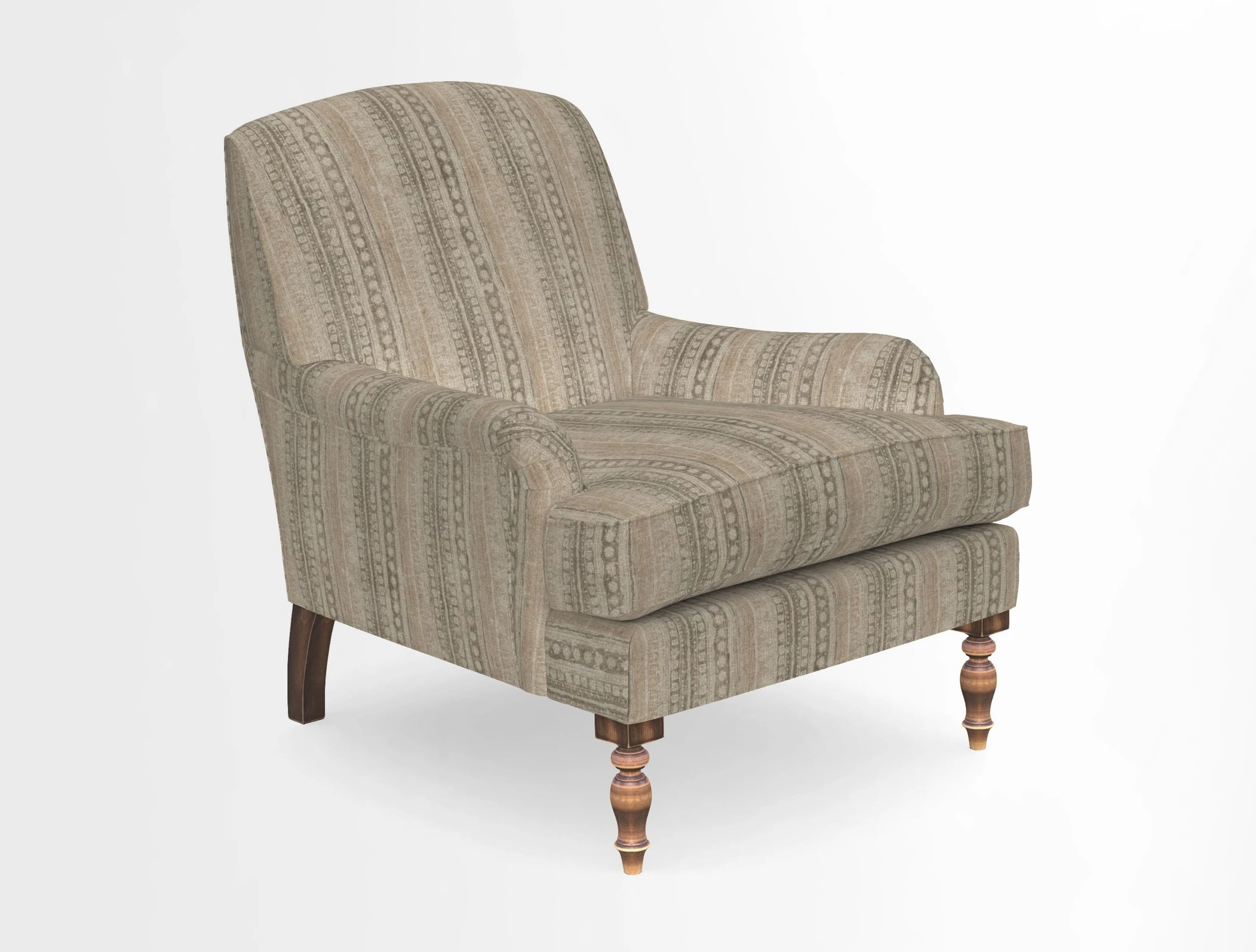 Lyndhurst Chair in V&A Threads of India Opulent-Velvets Lahore Dynasty Slate