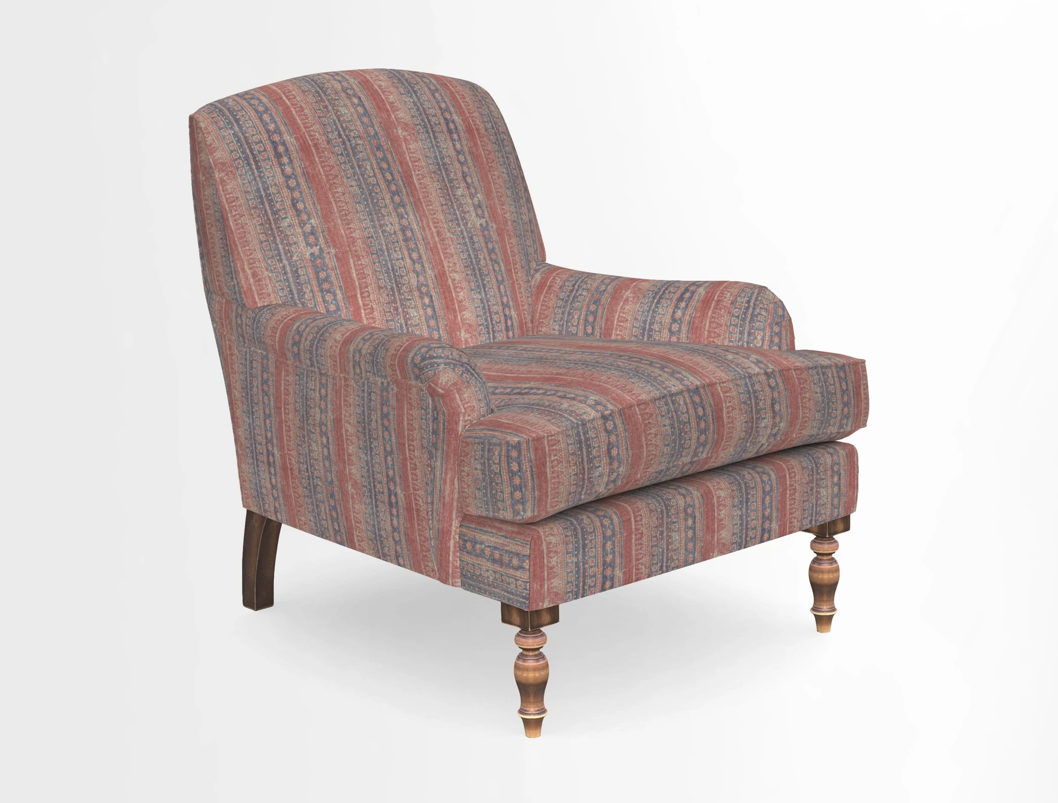 Lyndhurst Chair in V&A Threads of India Opulent-Velvets Lahore Dynasty Slate