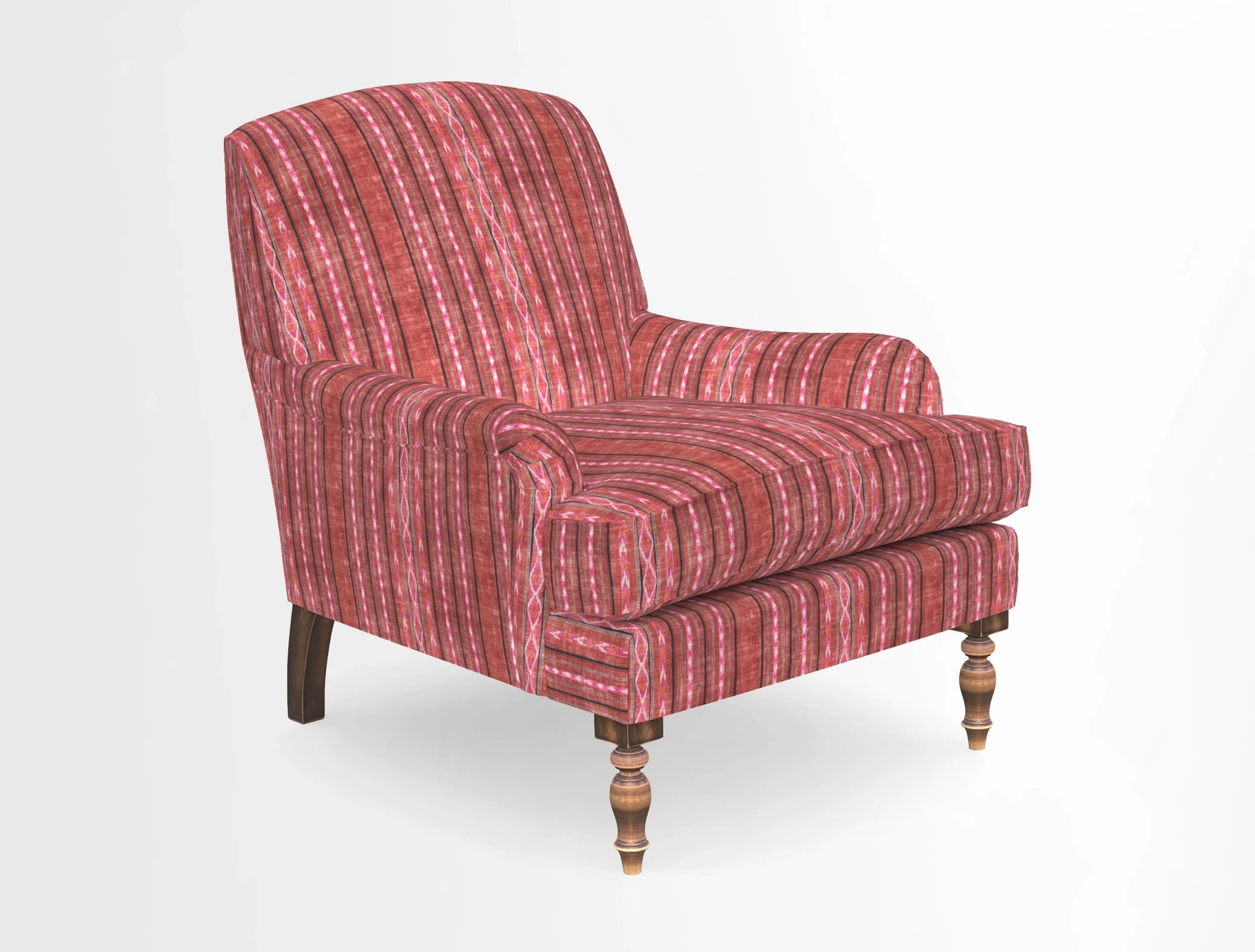 Lyndhurst Chair in V&A Threads of India Opulent-Velvets Lahore Dynasty Slate