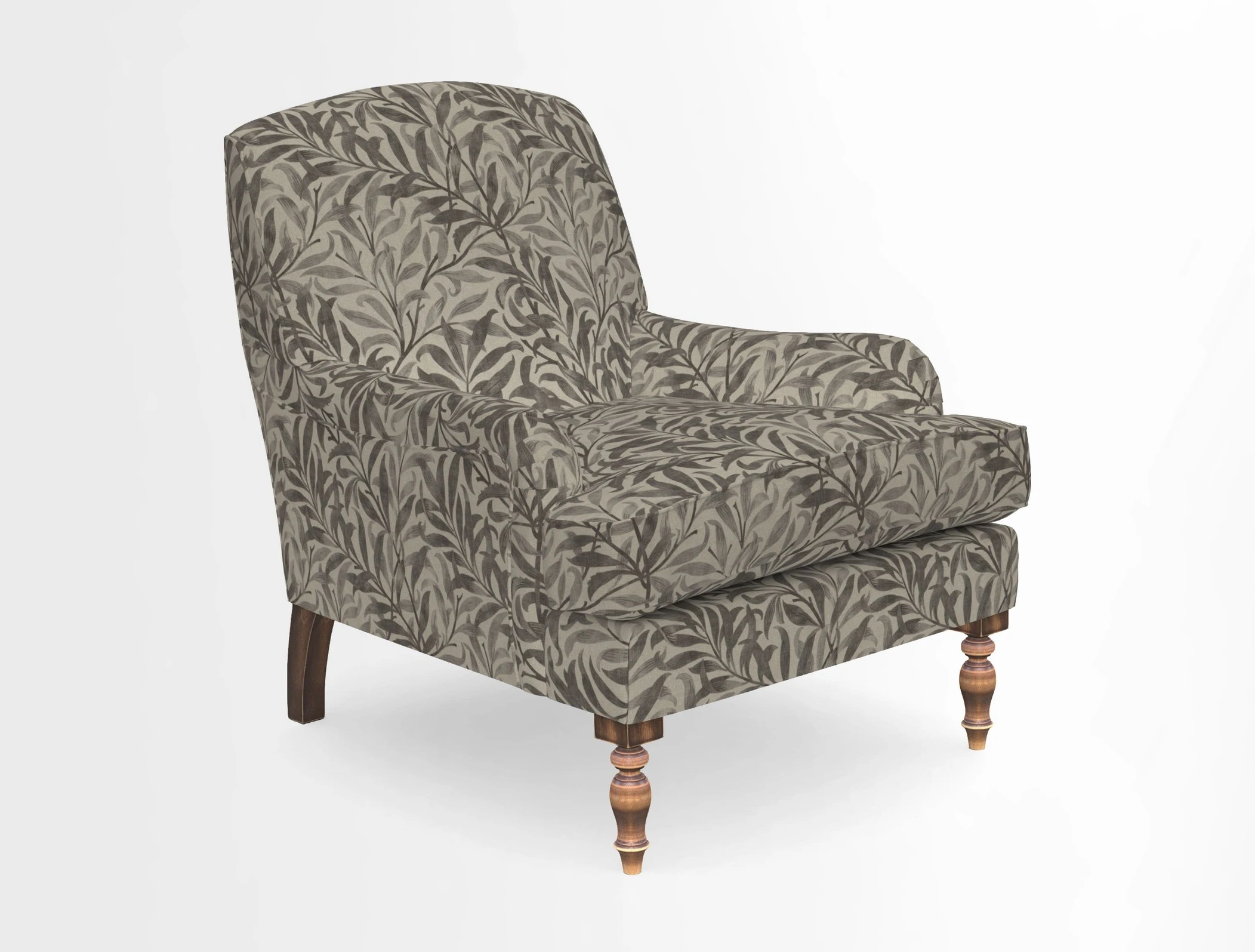 Lyndhurst Chair in V&A Threads of India Opulent-Velvets Lahore Dynasty Slate