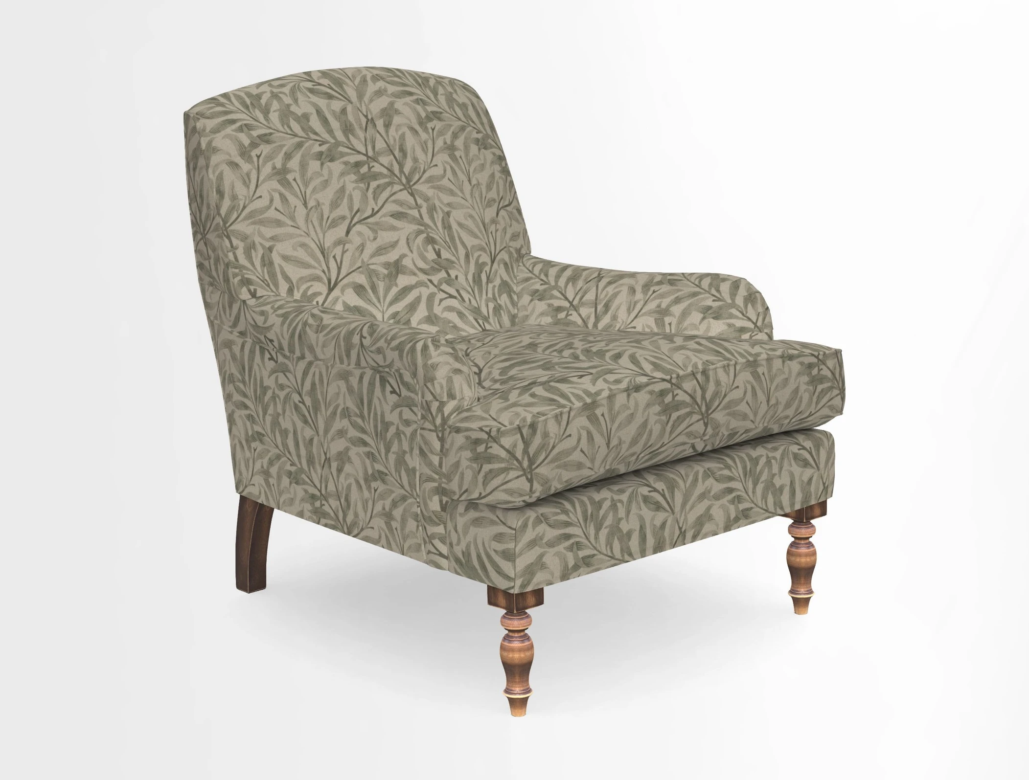 Lyndhurst Chair in V&A Threads of India Opulent-Velvets Lahore Dynasty Slate