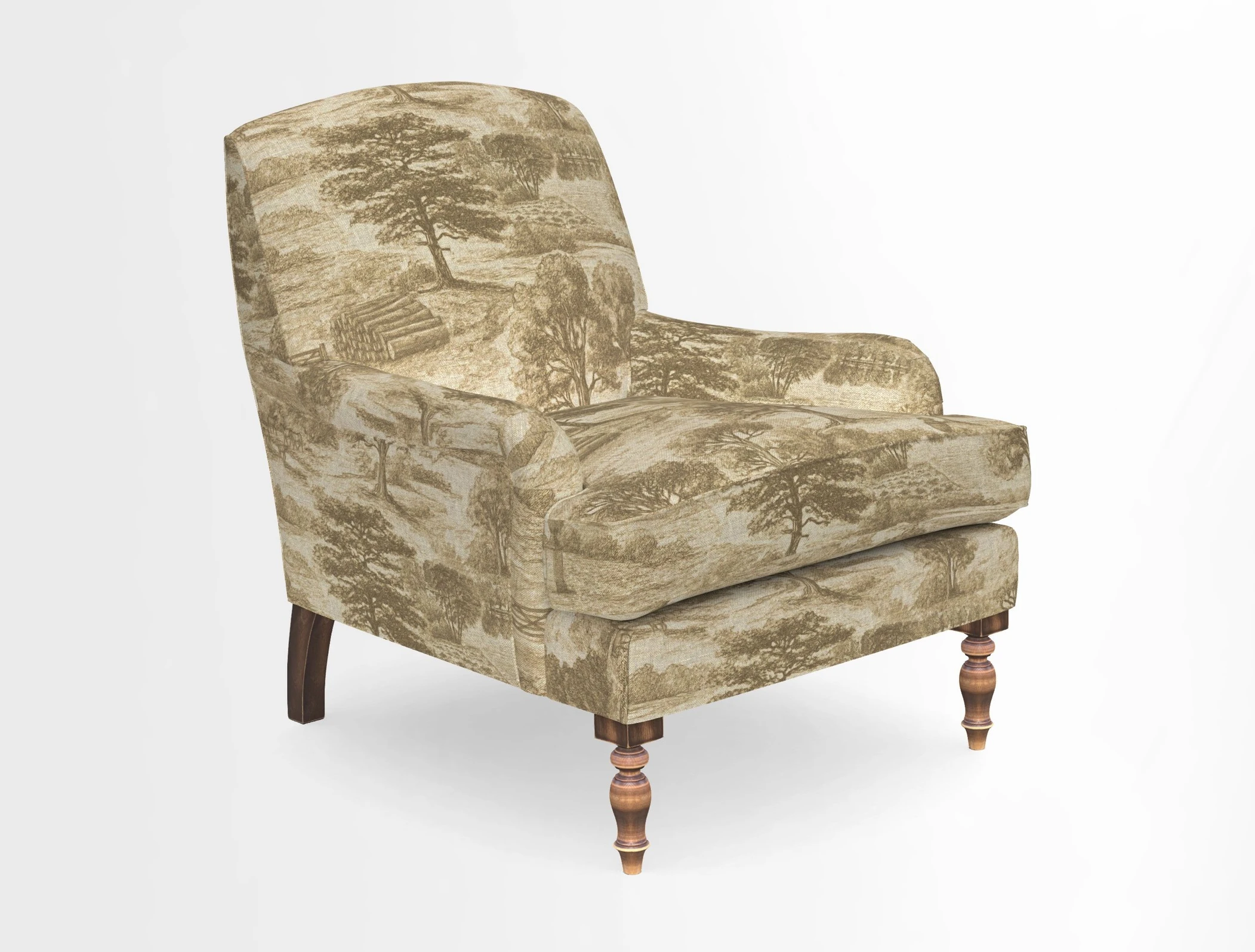 Lyndhurst Chair in V&A Threads of India Opulent-Velvets Lahore Dynasty Slate