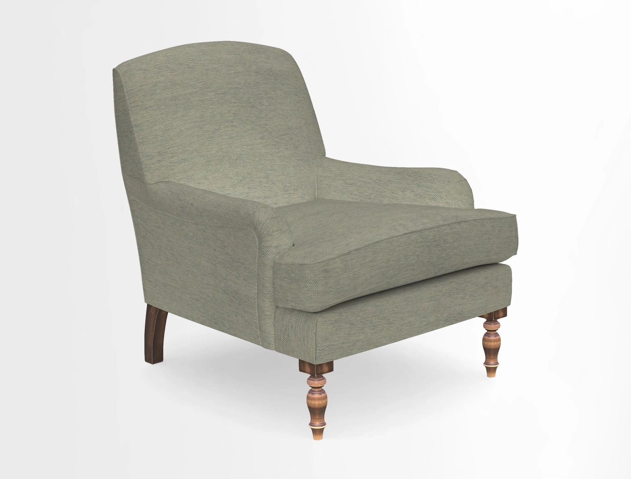 Lyndhurst Chair in V&A Threads of India Opulent-Velvets Lahore Dynasty Slate