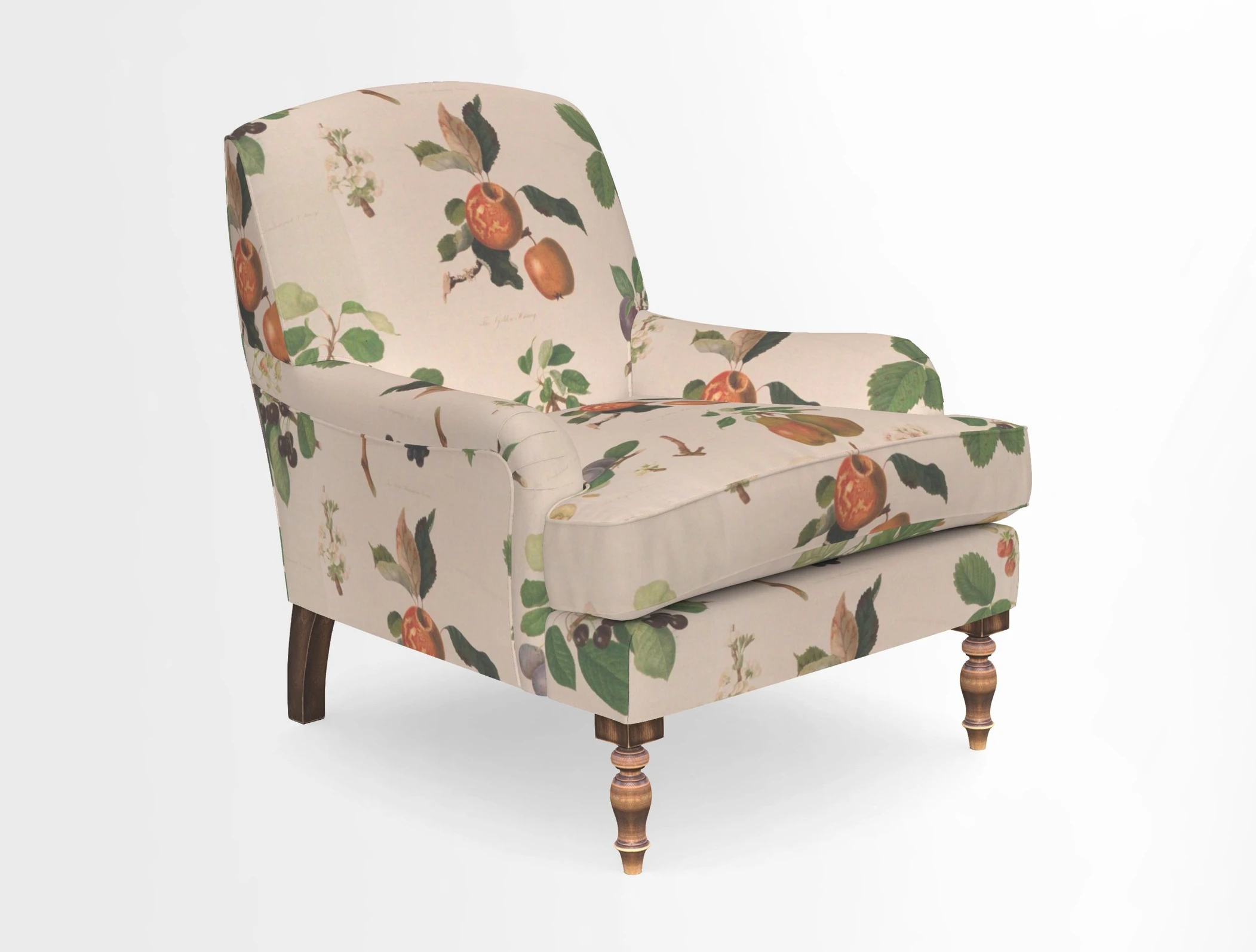 Lyndhurst Chair in V&A Threads of India Opulent-Velvets Lahore Dynasty Slate