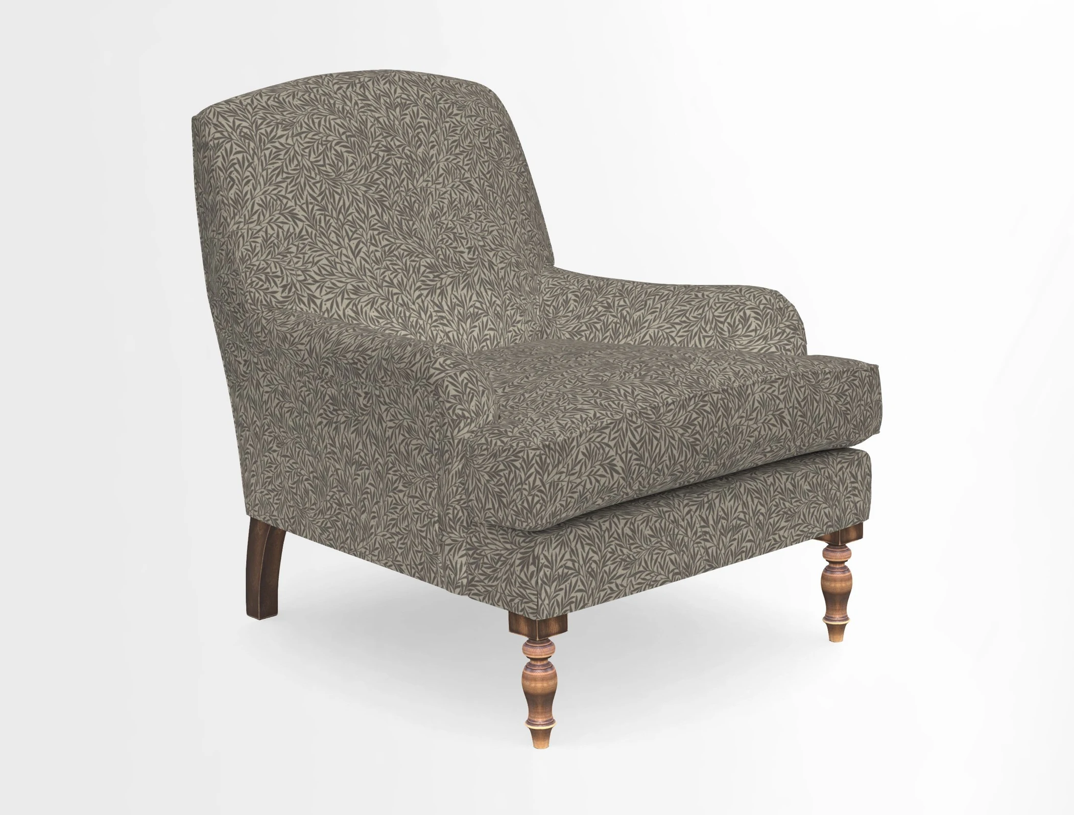 Lyndhurst Chair in V&A Threads of India Opulent-Velvets Lahore Dynasty Slate