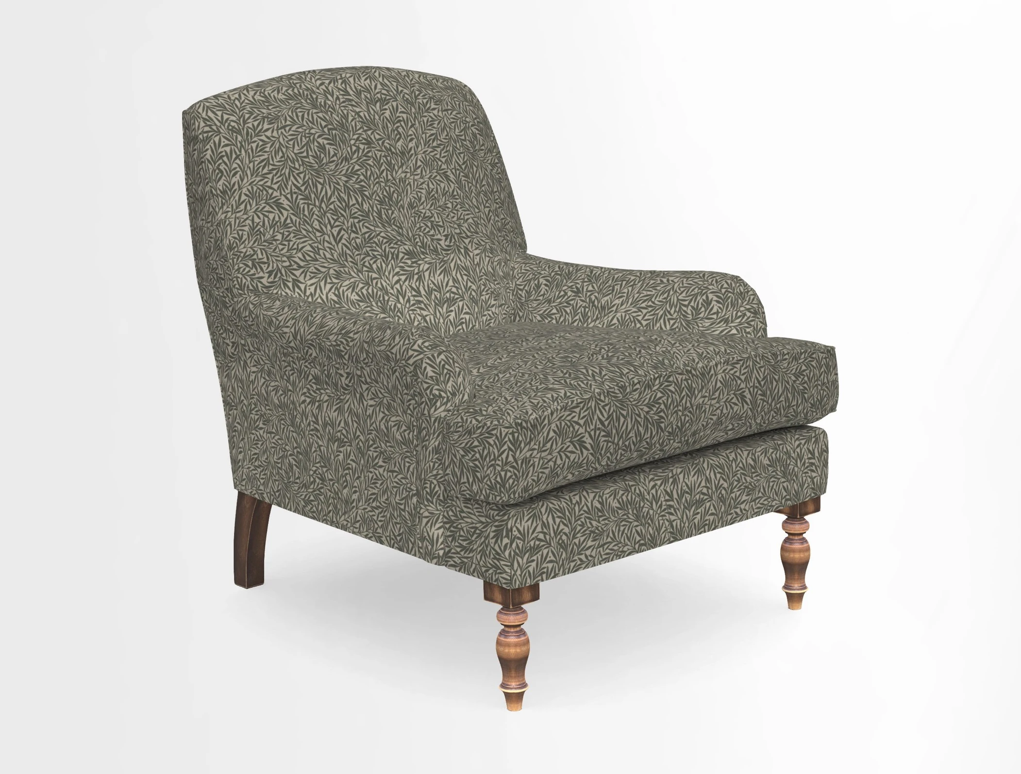 Lyndhurst Chair in V&A Threads of India Opulent-Velvets Lahore Dynasty Slate