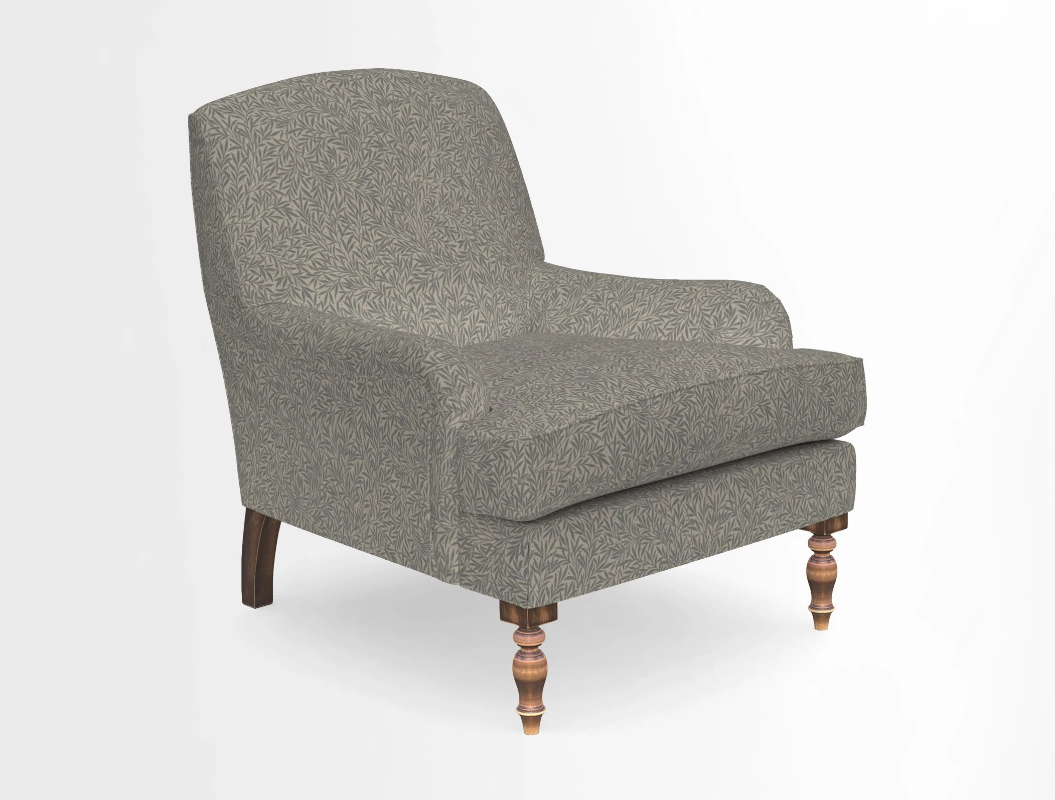 Lyndhurst Chair in V&A Threads of India Opulent-Velvets Lahore Dynasty Slate