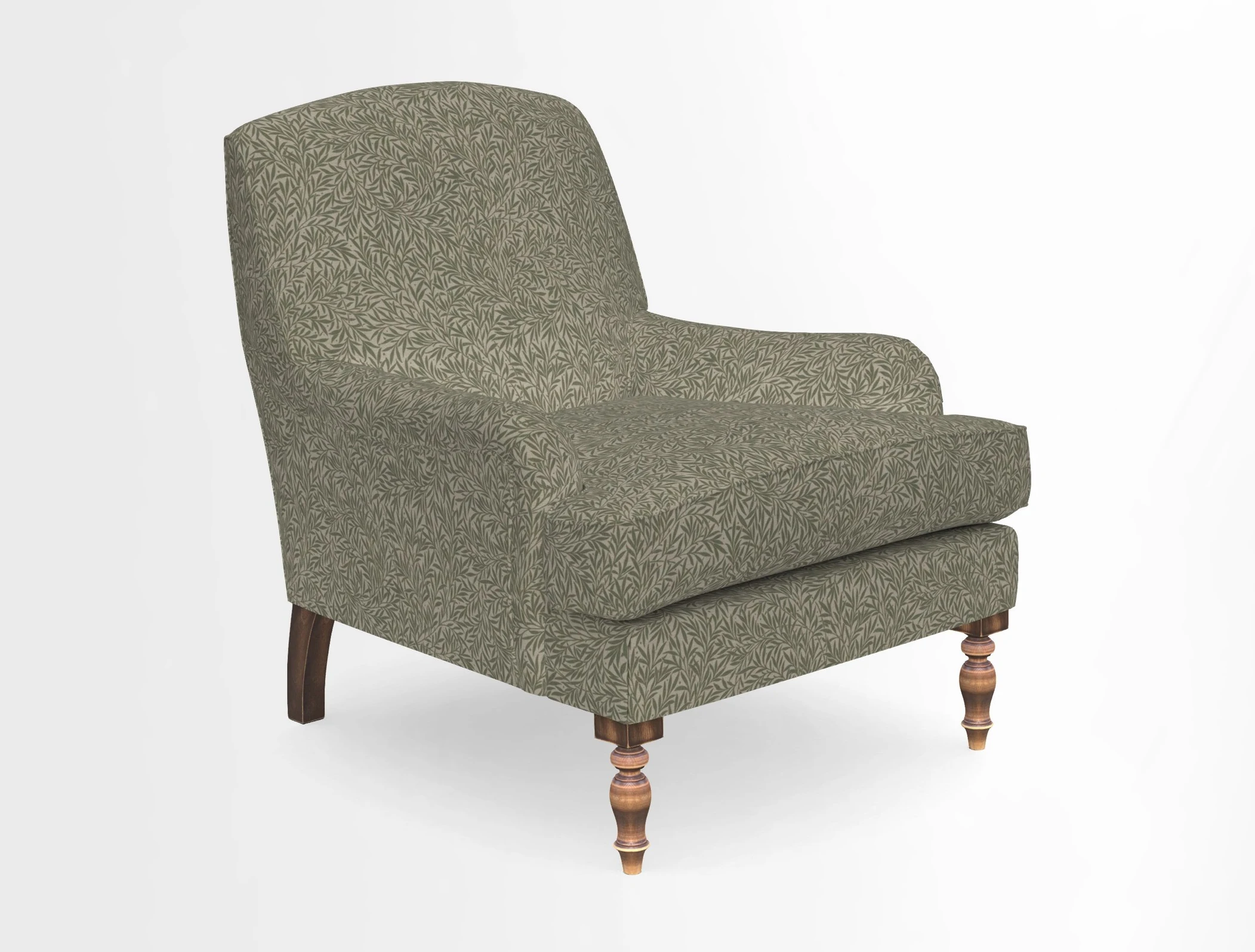 Lyndhurst Chair in V&A Threads of India Opulent-Velvets Lahore Dynasty Slate