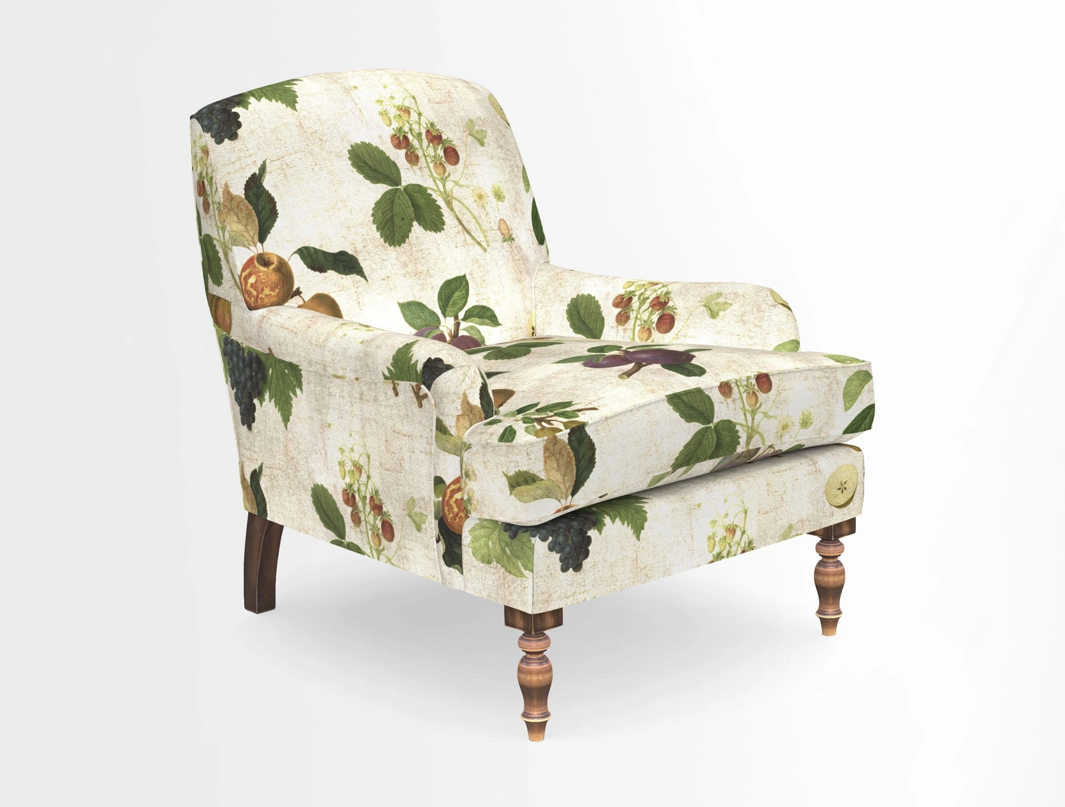 Lyndhurst Chair in V&A Threads of India Opulent-Velvets Lahore Dynasty Slate