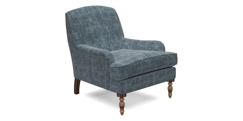 Lyndhurst Chair in V&A Threads of India Opulent-Velvets Lahore Dynasty Slate