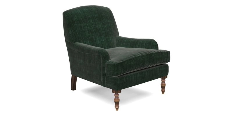 Lyndhurst Chair in V&A Threads of India Opulent-Velvets Lahore Dynasty Slate