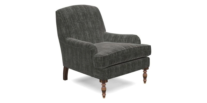 Lyndhurst Chair in V&A Threads of India Opulent-Velvets Lahore Dynasty Slate