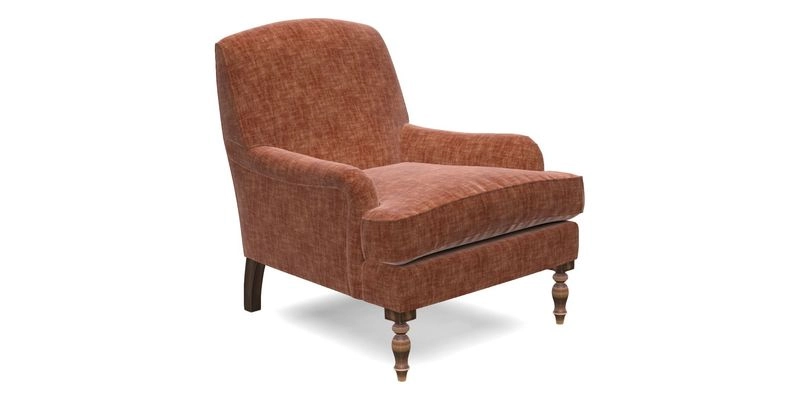 Lyndhurst Chair in V&A Threads of India Opulent-Velvets Lahore Dynasty Slate